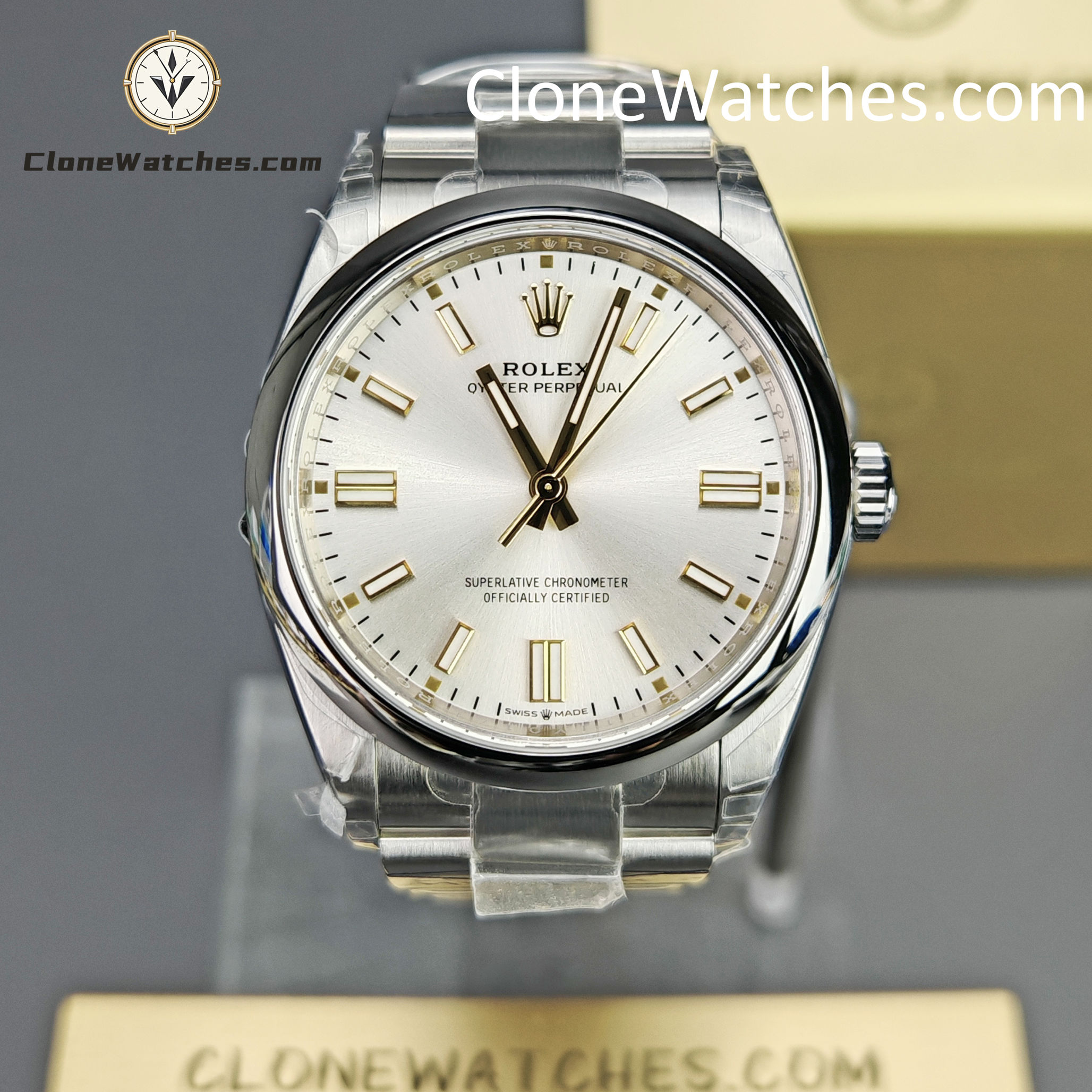 Rolex Super Clone Watches 1:1 Oyster Perpetual Silver Dial 36mm m126000-0001 3230 Movement