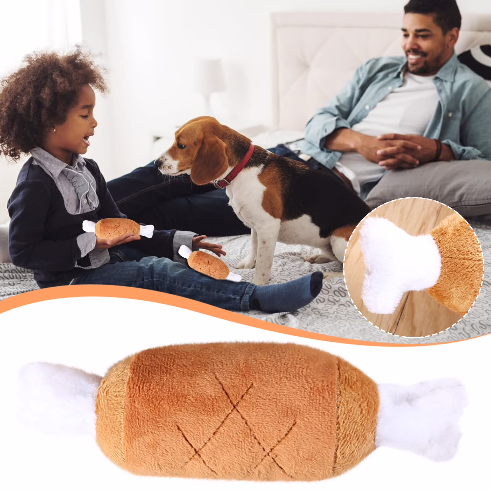 kladzum Dog Toys Small Dog -Chicken Leg Toy Sound Dog Toy Interactive Dog Toys Pet Supplies