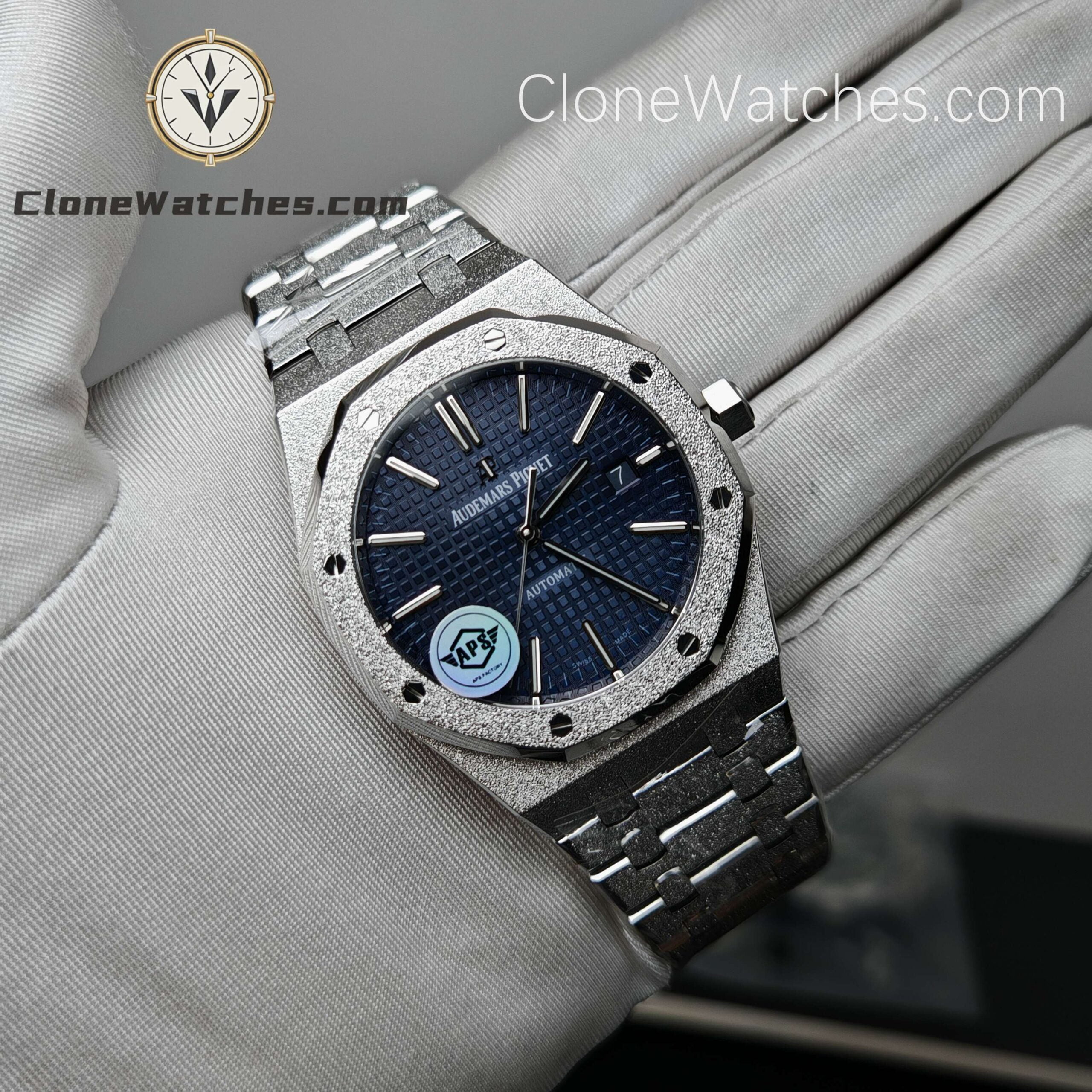 Audemars Piguet Super Clone Watches 1:1 Royal Oak Frost 15400 Blue Dial