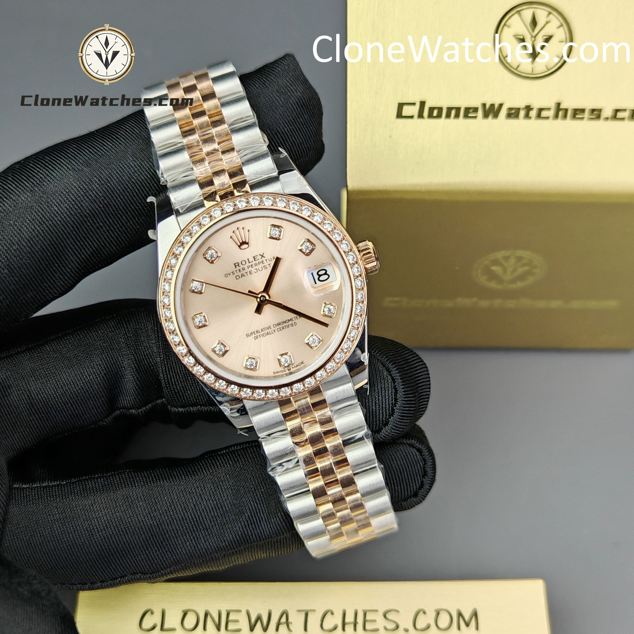 Rolex Super Clone Watches 1:1 DateJust m278381rbr-0024 Jubilee 31MM 2236 Movement