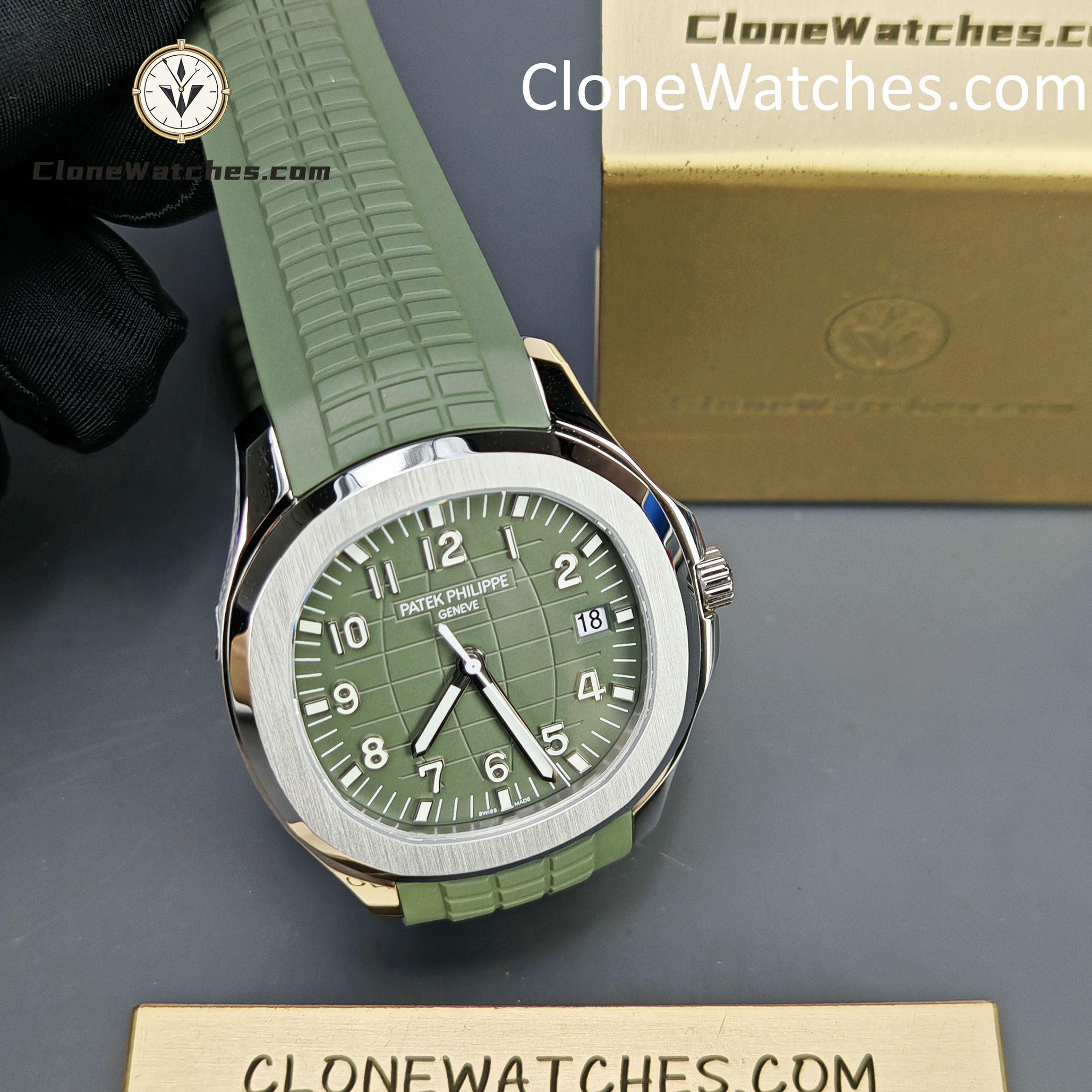 Patek Philippe Super Clone Watches 1:1 Aquanaut White Gold 5168G-010 42 mm