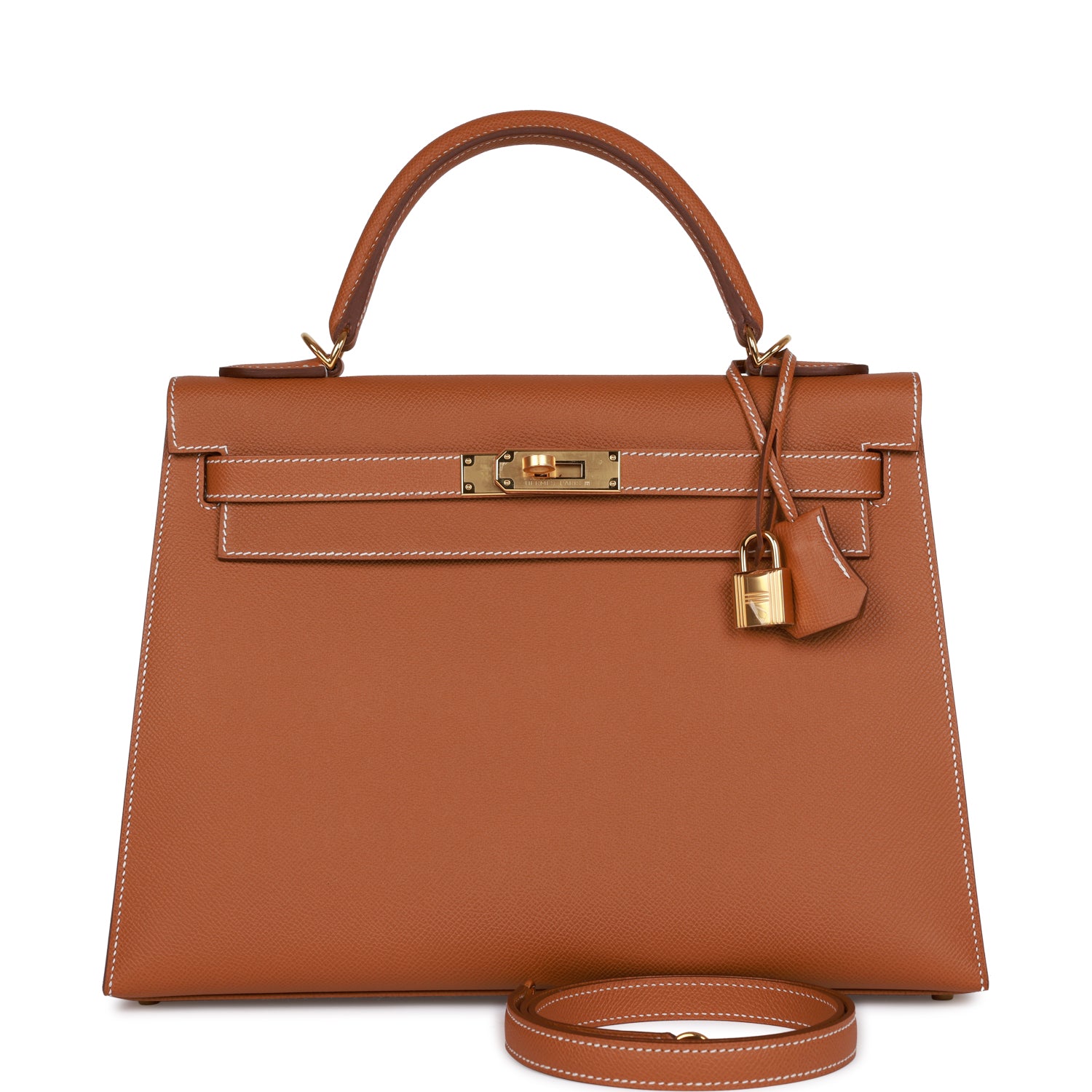 Hermes Kelly Sellier 32 Gold Epsom Gold Hardware