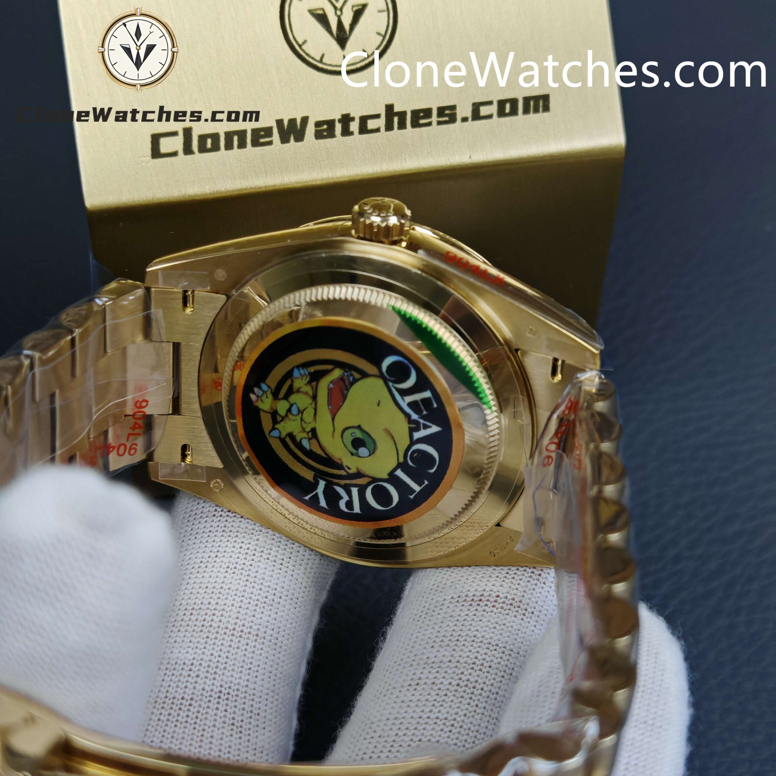 Rolex Super Clone Watches 1:1 Day Date 18K Gold Silver Dial 40mm m228238-0002 3255 Movement
