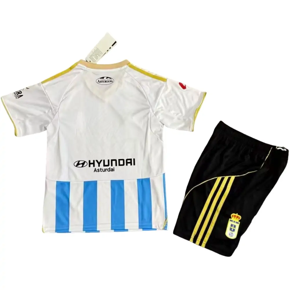 2025-26 Real Oviedo Second Away Short Sleeve Jersey - Children's suit Fans Edition