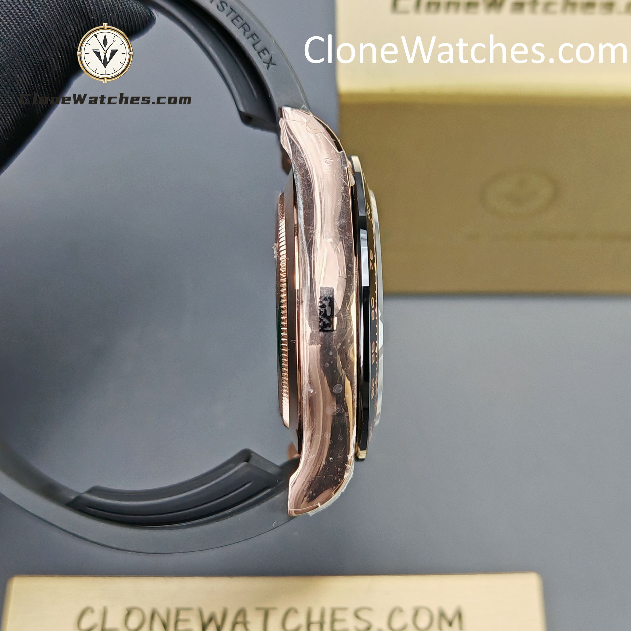 Rolex Super Clone Watches 1:1 Daytona 18K Rose Gold Black Dial M116515LN-0012 4130 Movement