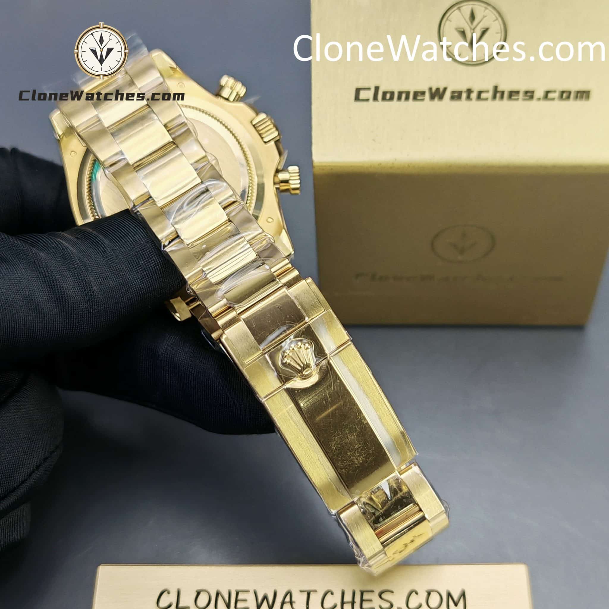 Rolex Super Clone Watches 1:1 Daytona 18K Gold White Dial M126508-0001 4131