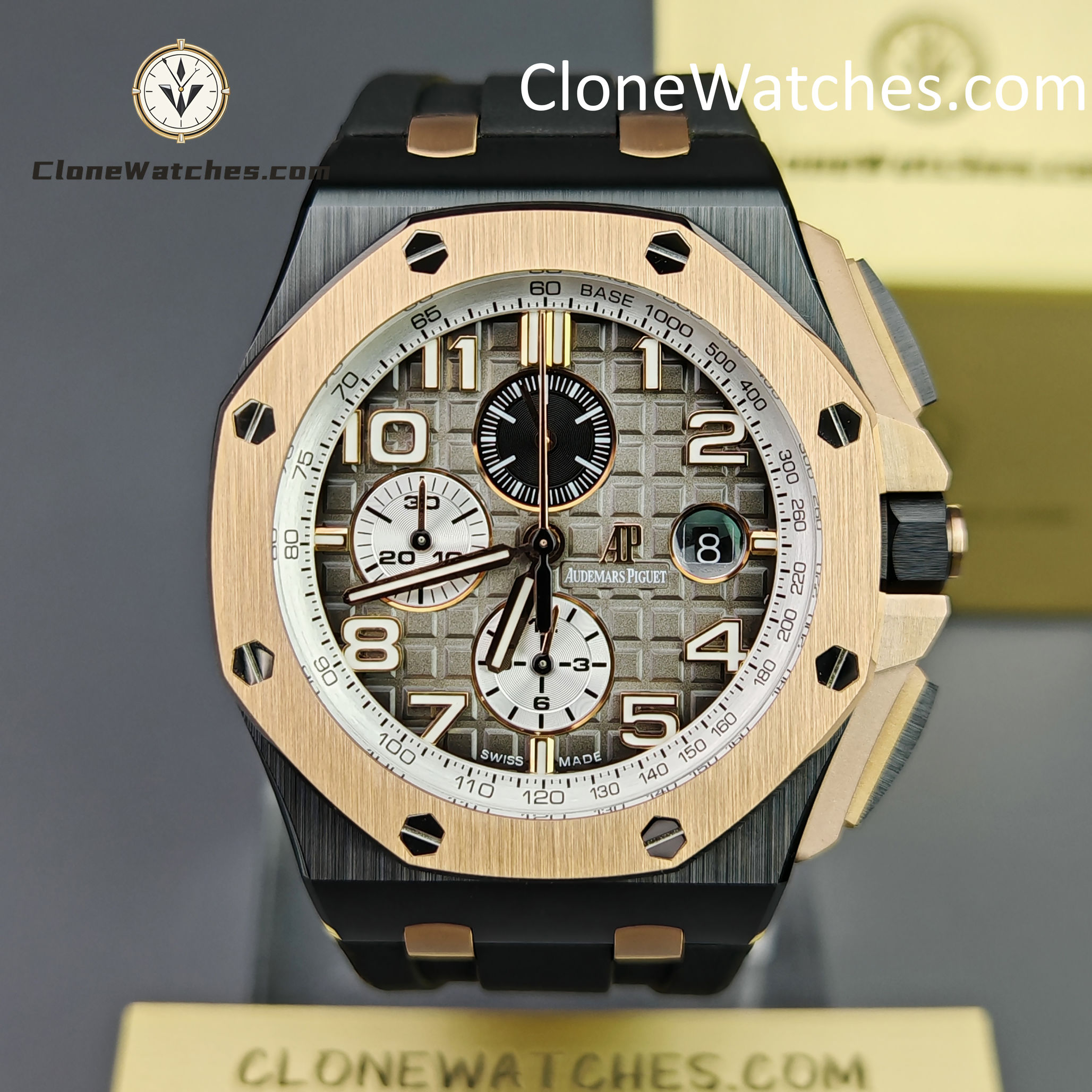 Audemars Piguet Super Clone Watches 1:1 Royal Oak Offshore Chronograph Rose Gold 26405NR 44MM