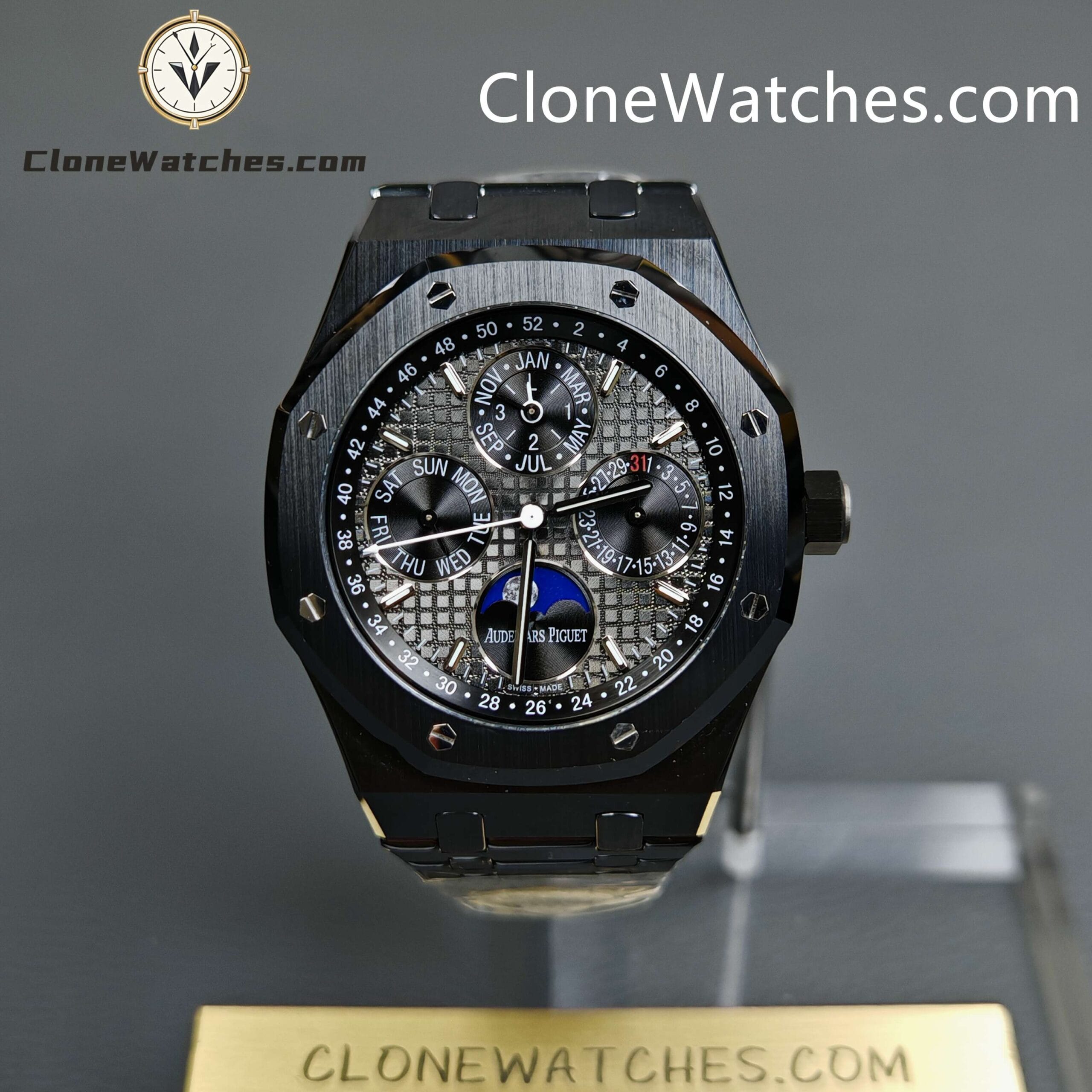 Audemars Piguet Super Clone Watches 1:1 Black Ceramic 26579 True Moon Phase