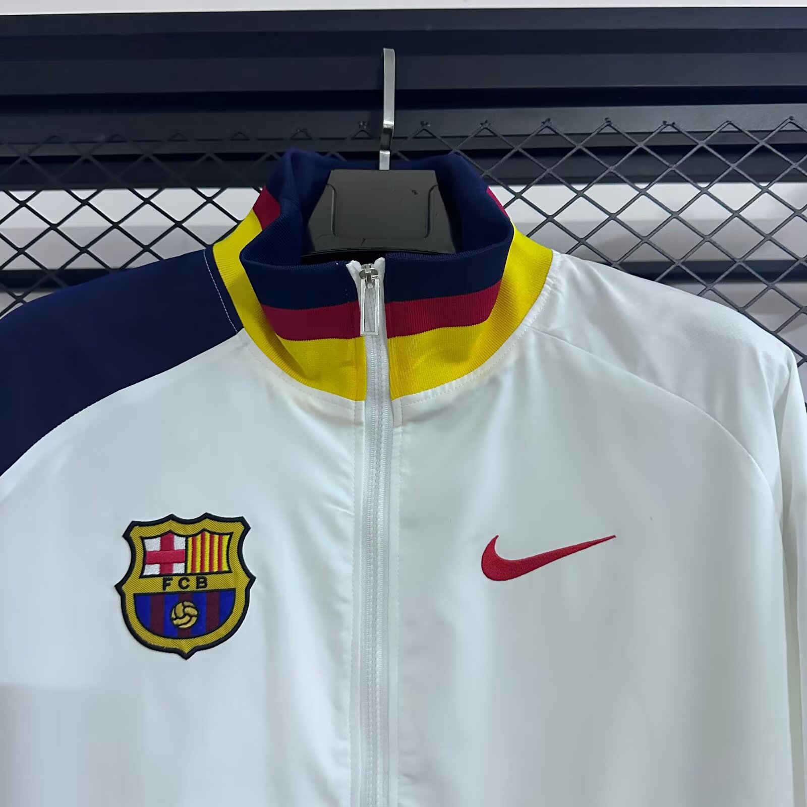 2025/26 Barcelona Retro Edition Waterproof Windbreaker