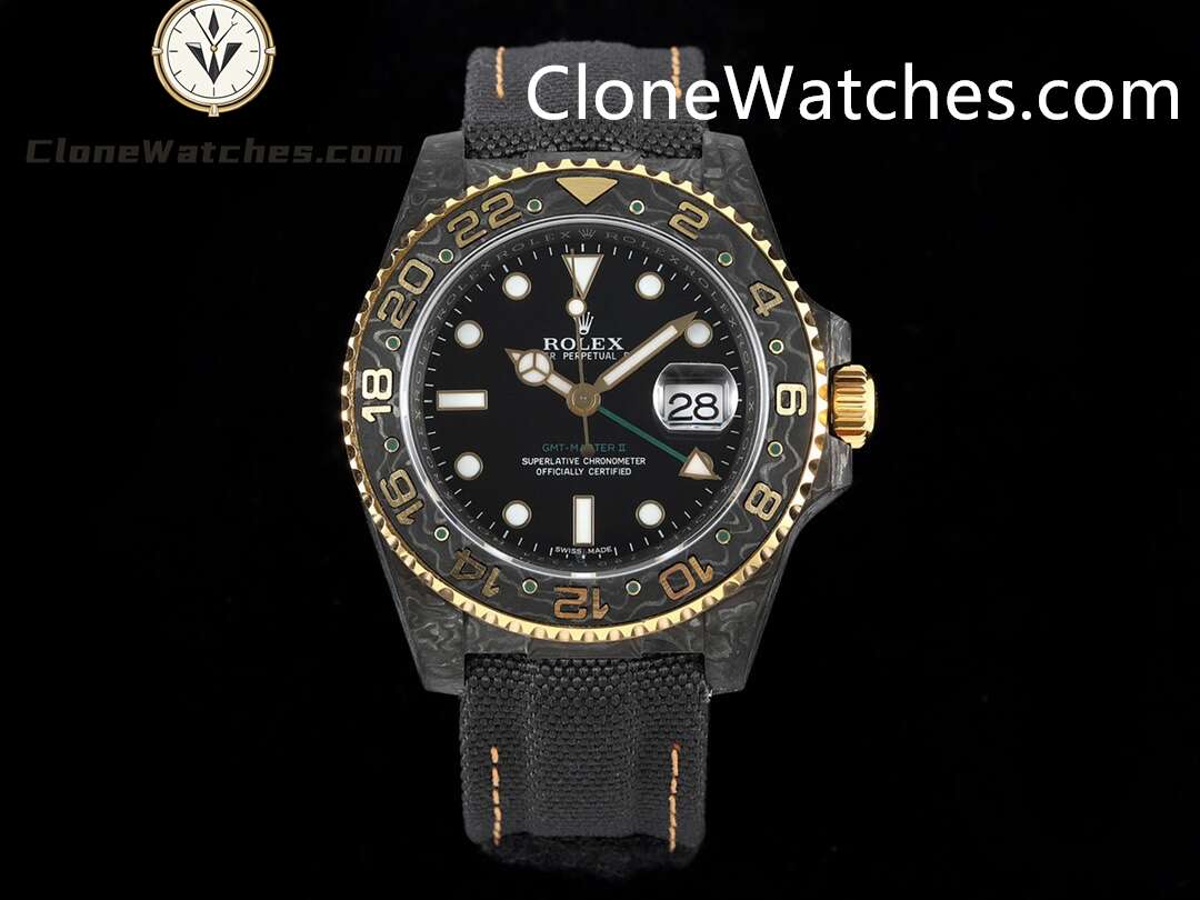 Modified Super Clone Watches 1:1 DIW Rolex GMT Master II “GOLDEN SPEEDSTER GREEN HAND” 3285 Movement