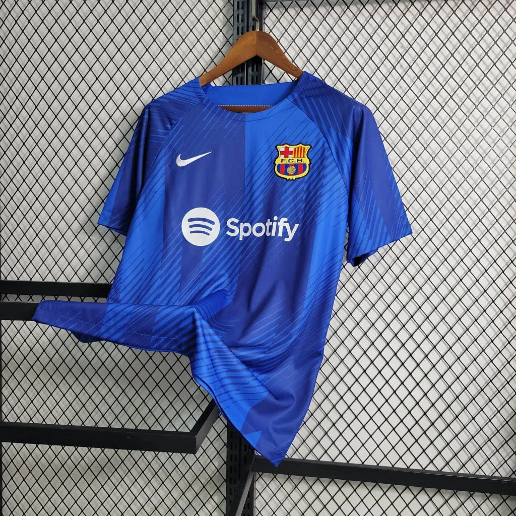 2023/2024 Barcelona Training Wear Blue Jersey