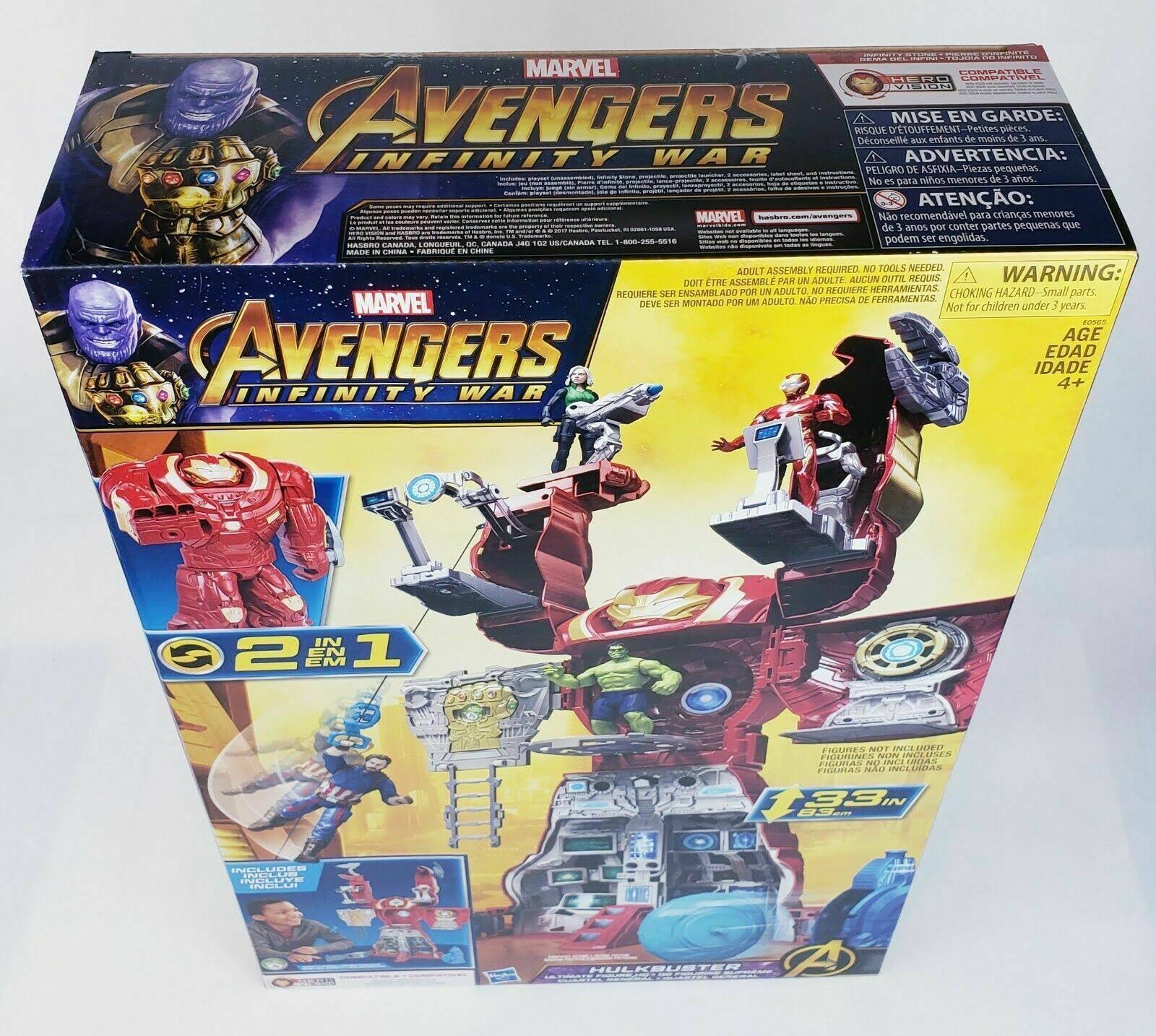 Hasbro Marvel Avengers Infinity War Hulkbuster HQ Playset with Tower, Launcher & Zipline