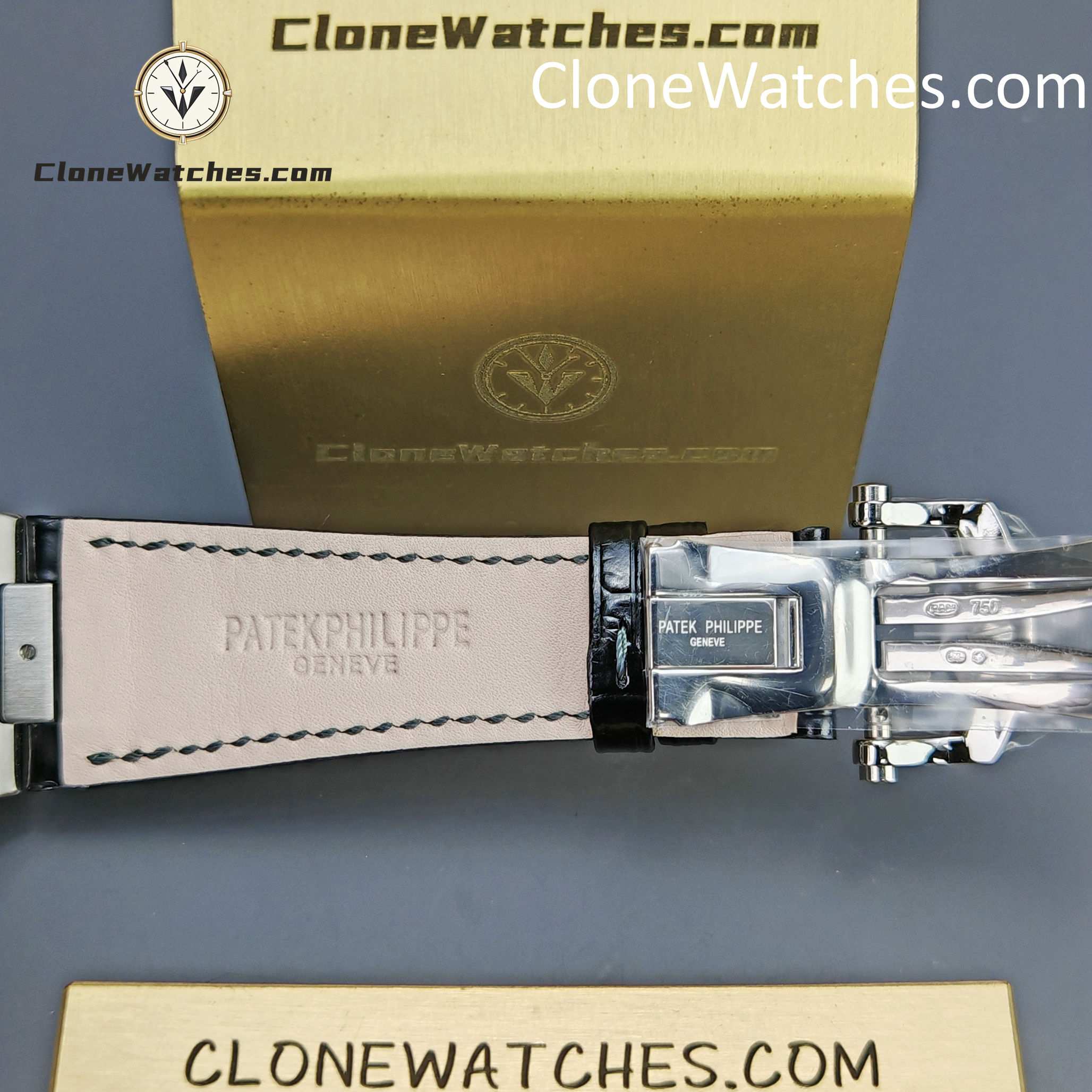 Patek Philippe Super Clone Watches 1:1 Nautilus 5712 Blue Dial Black Leather Strap