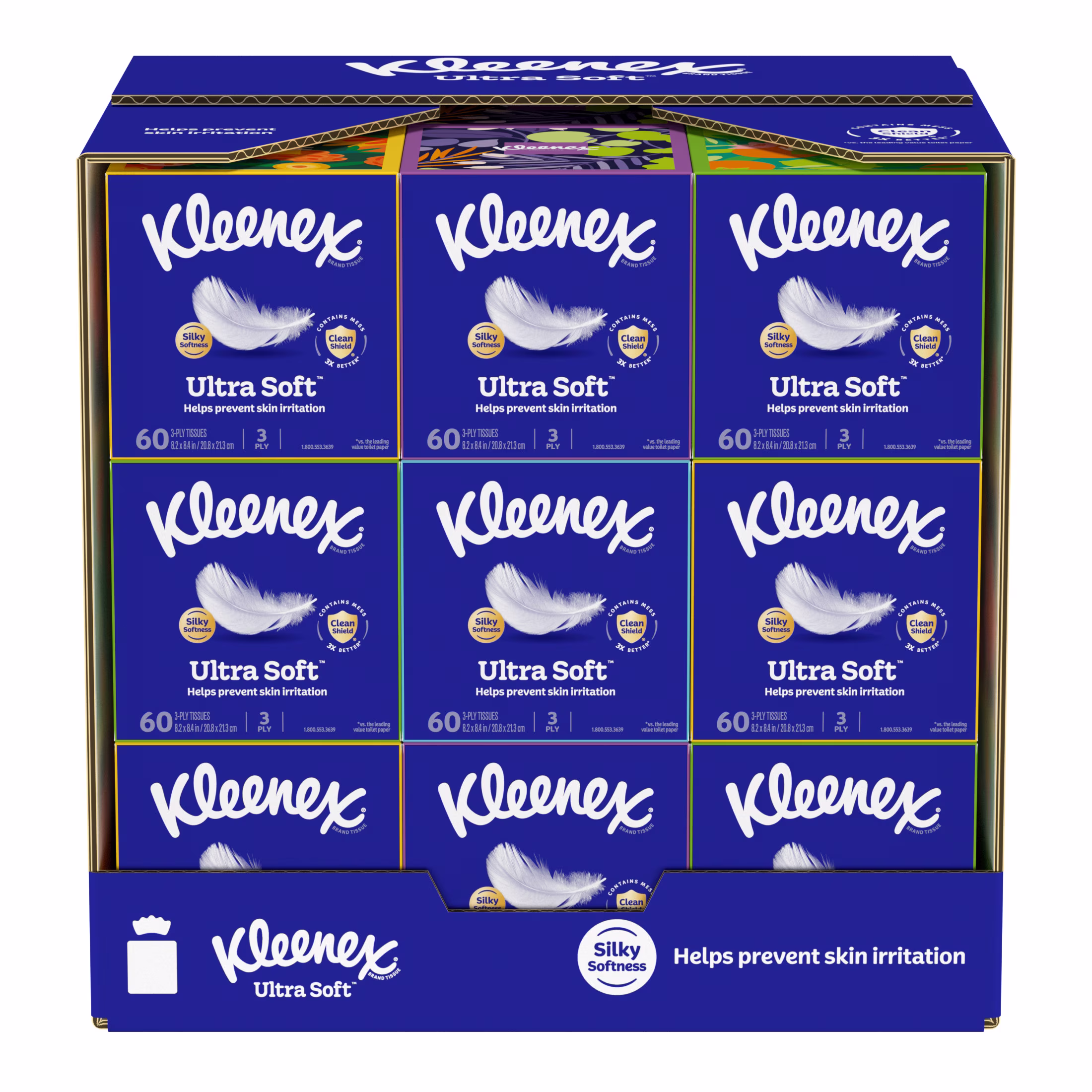 Kleenex Ultra Soft 3-Ply Cube Box Facial Tissues, 1 Pack (60 Total Tissues)