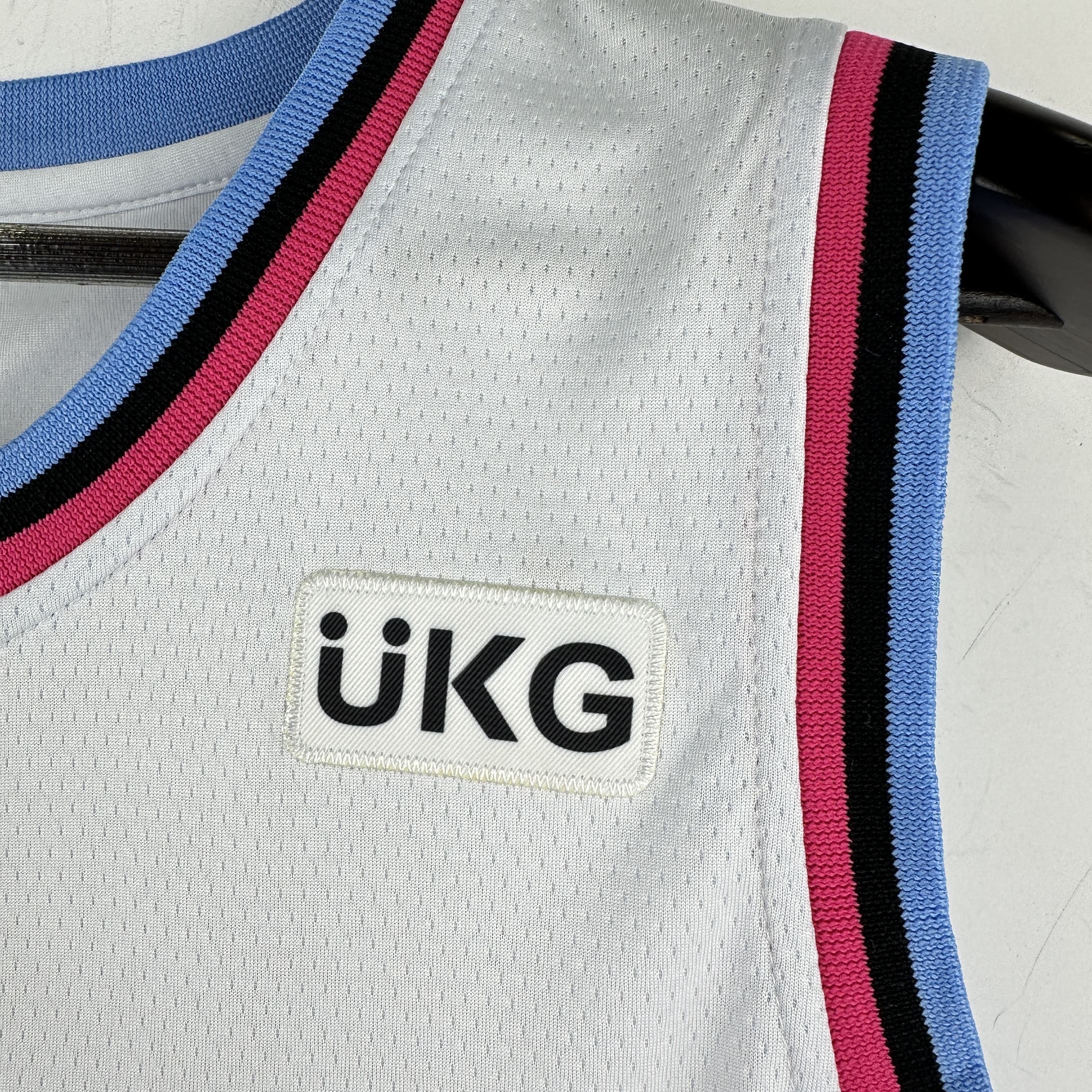 Embroidered Heat Crew Neck White #3 Dwyane Wade