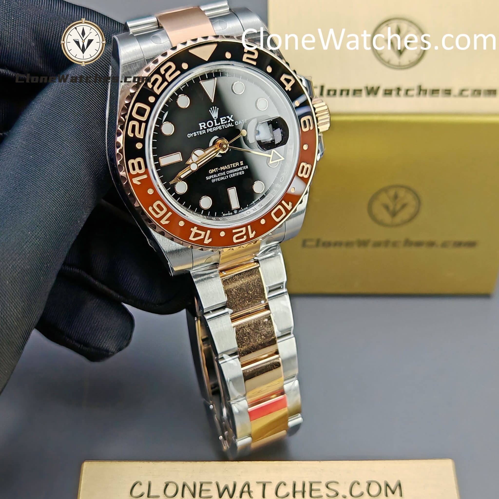 Rolex Super Clone Watches 1:1 Rootbeer GMT Master II M126711chnr Oyster 3285 Movement 40mm