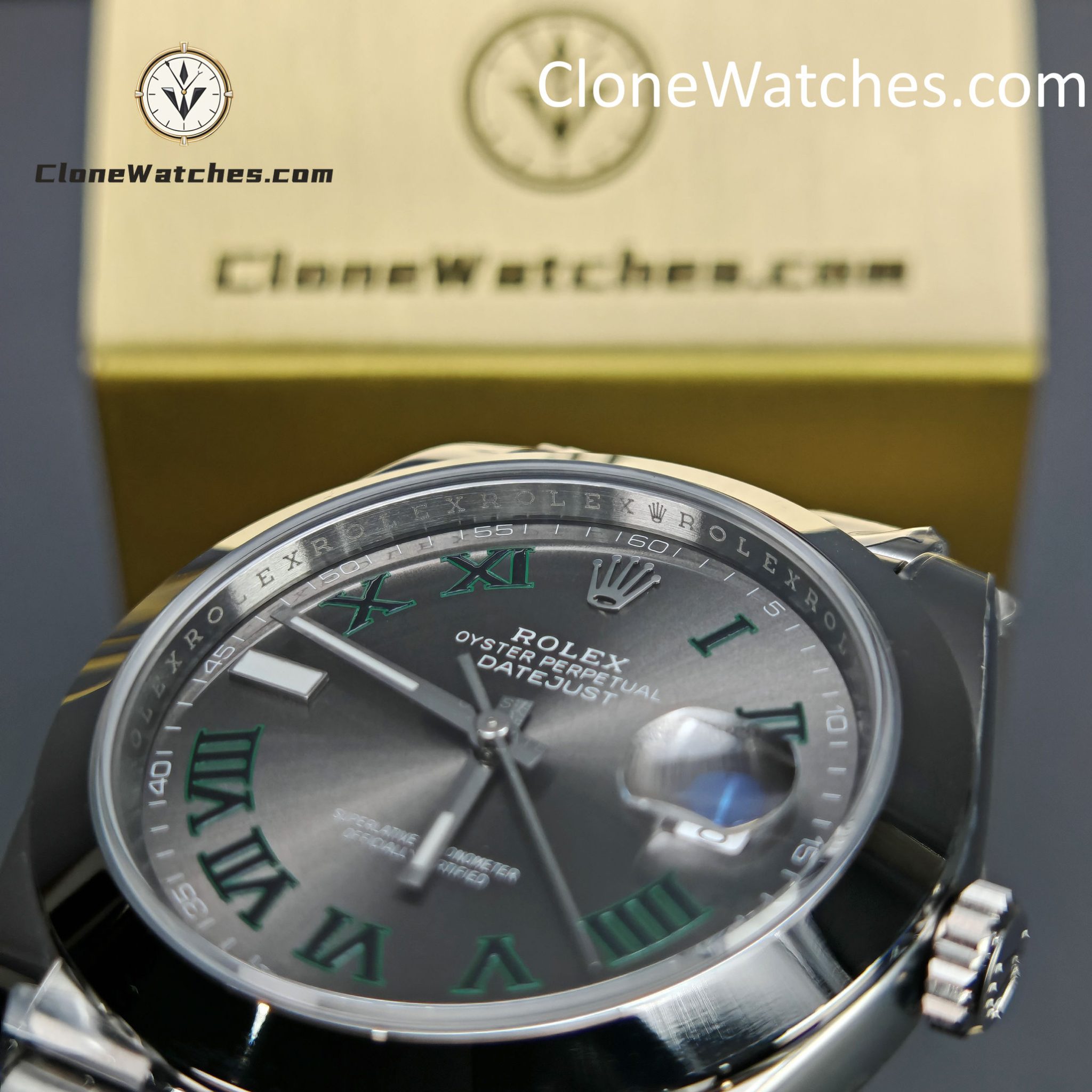Rolex Super Clone Watches 1:1 DateJust Grey Roman Dial m126300-0014 Jubilee 41MM 3235 Movement