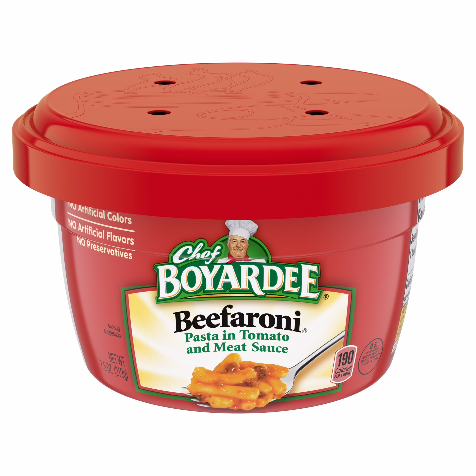 (12 pack) Chef Boyardee Beefaroni, Pasta in Tomato and Meat Sauce, Microwavable Meal, 7.5 oz. Bowl