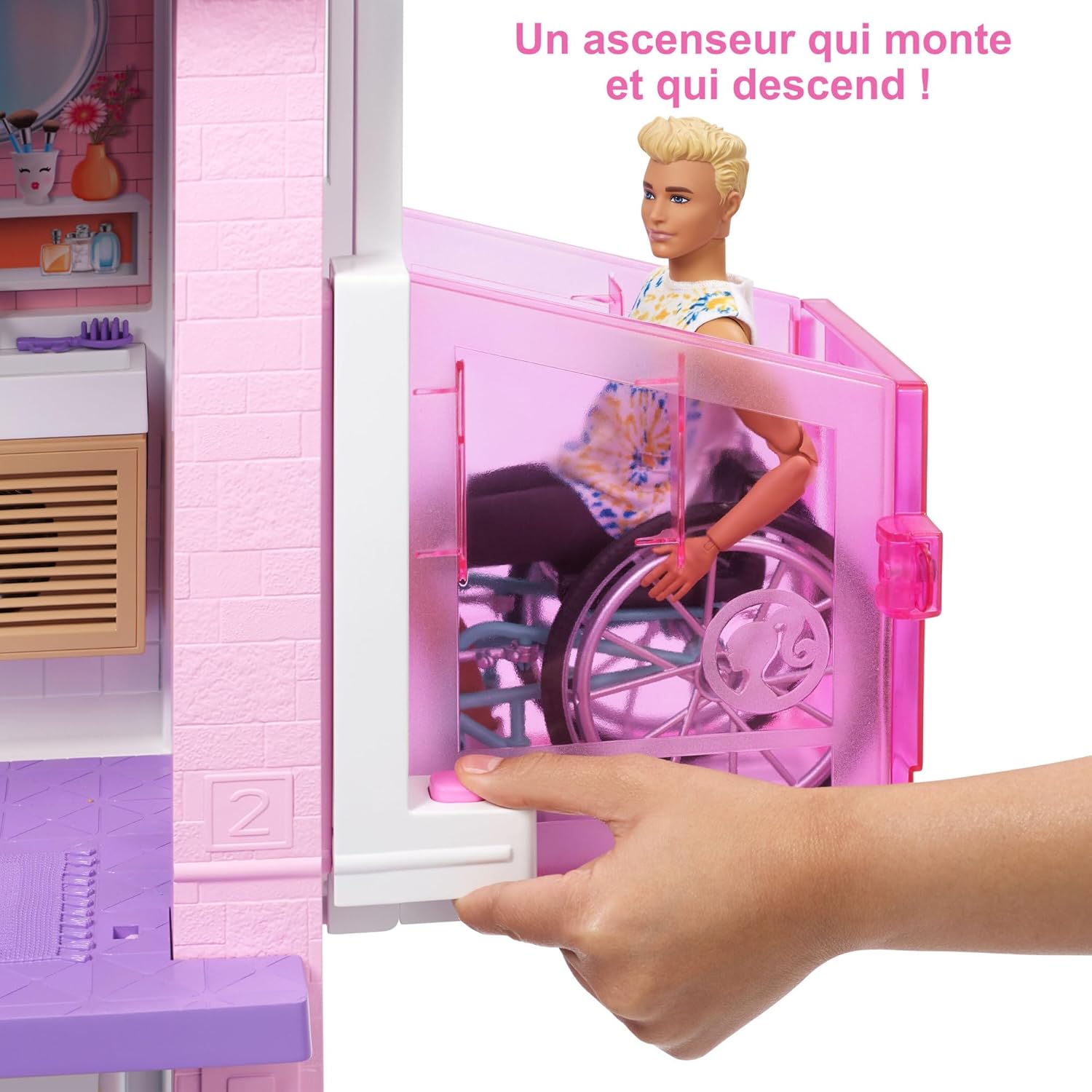 Maison poupées 3 niveaux lumières sons 75 accessoires hauteur 109 cm