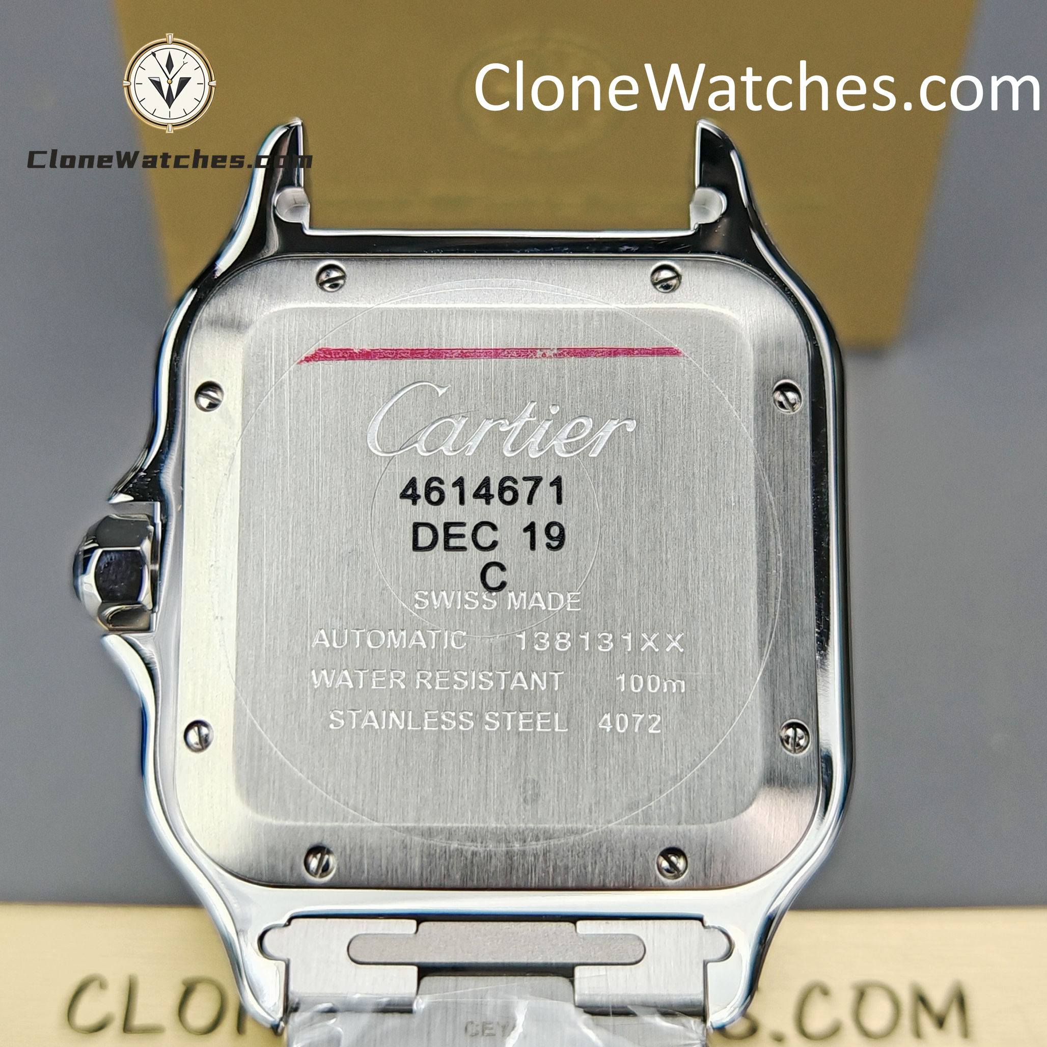 Cartier Super Clone Watches 1:1 Santos Series Gradient Brown Dial 39.8MM WSSA0064