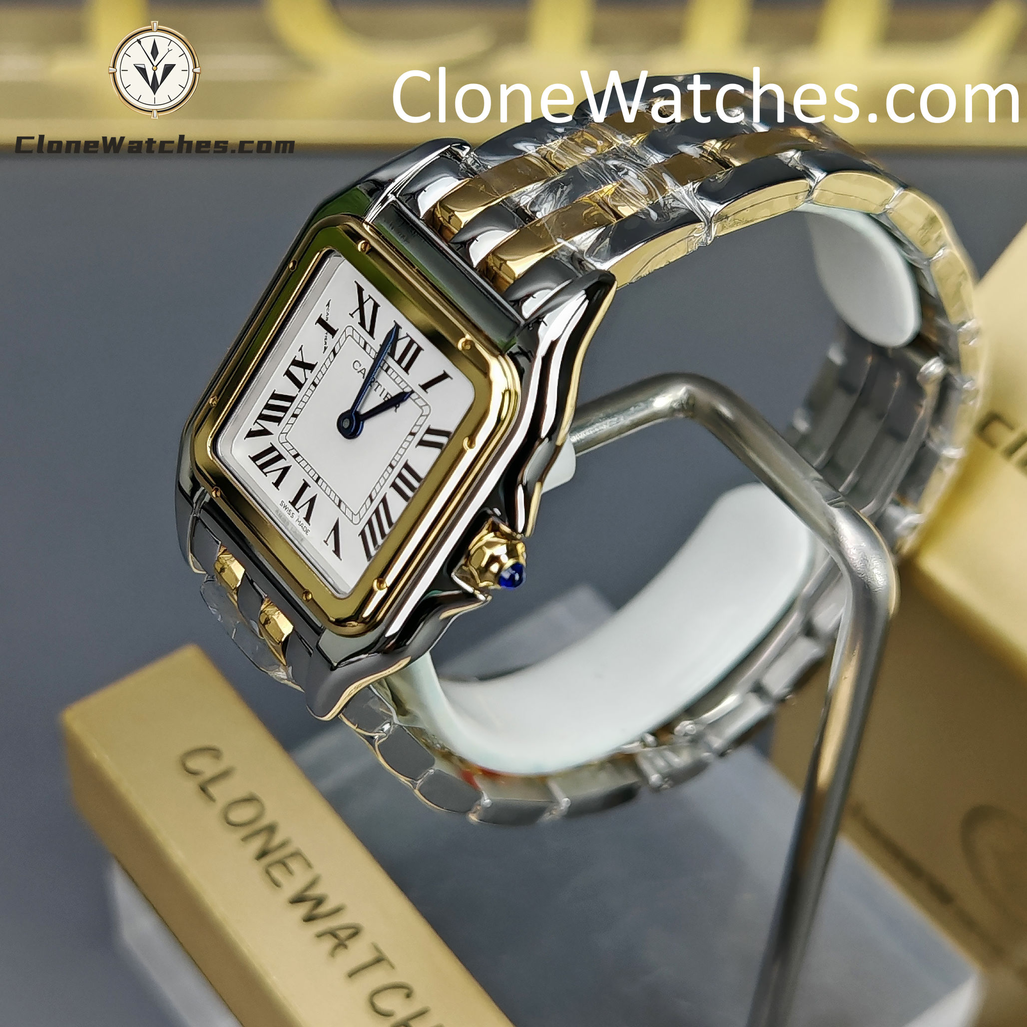 Cartier Super Clone Watches 1:1 PANTHÈRE DE CARTIER White Dial 27mm x37mm W2PN0007