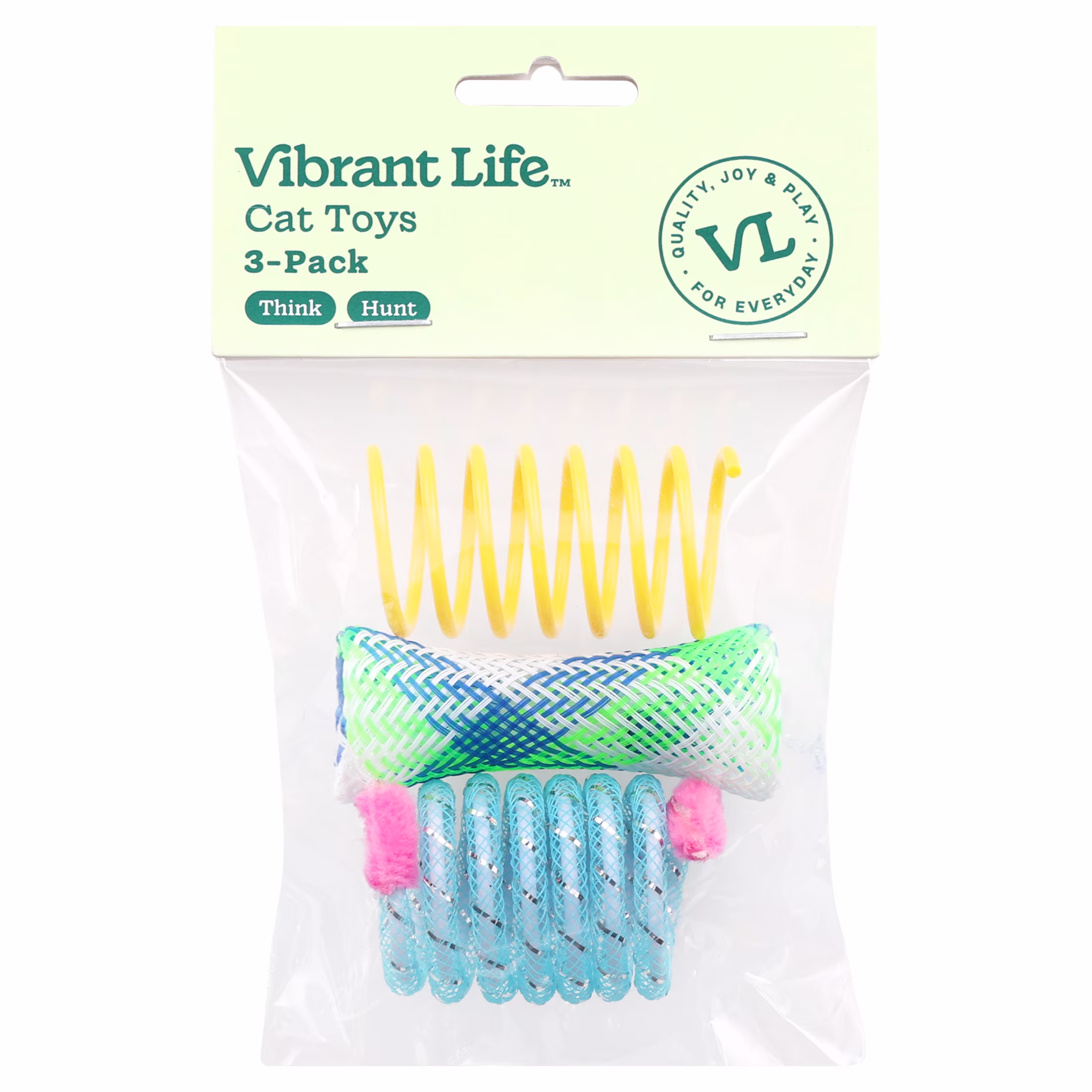 Vibrant Life Rolling Springs Cat Toys, 3 Pack