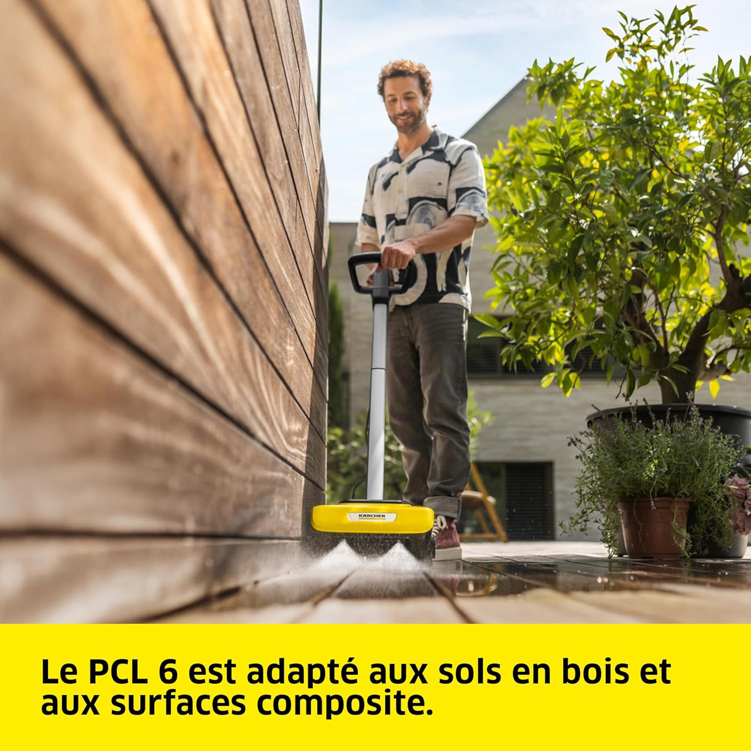 Nettoyeur terrasses 10 bar 180 l h largeur 300 mm brosses 600 800 tr min