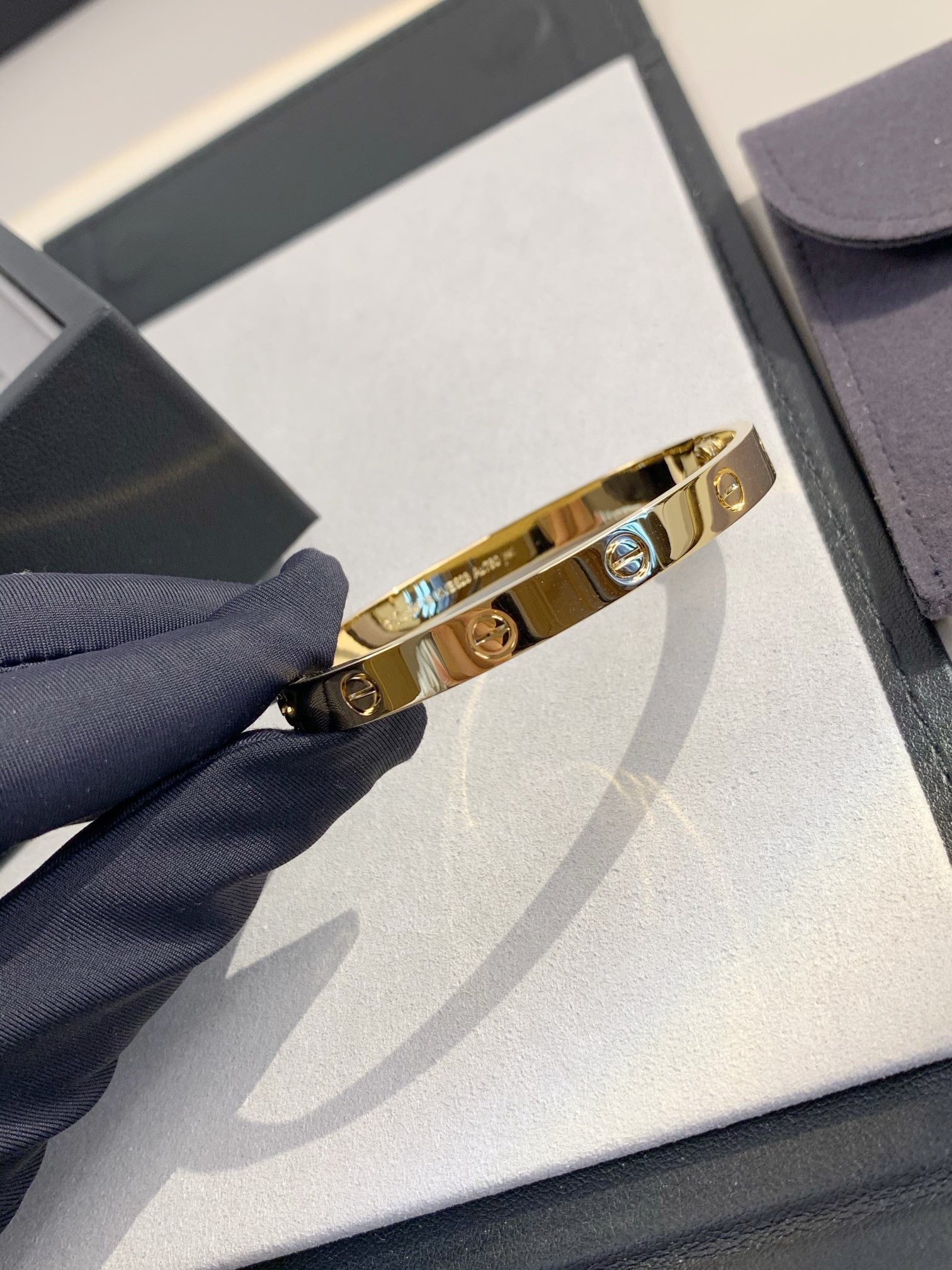 Cartier LOVE Series Wide 18K Bracelet