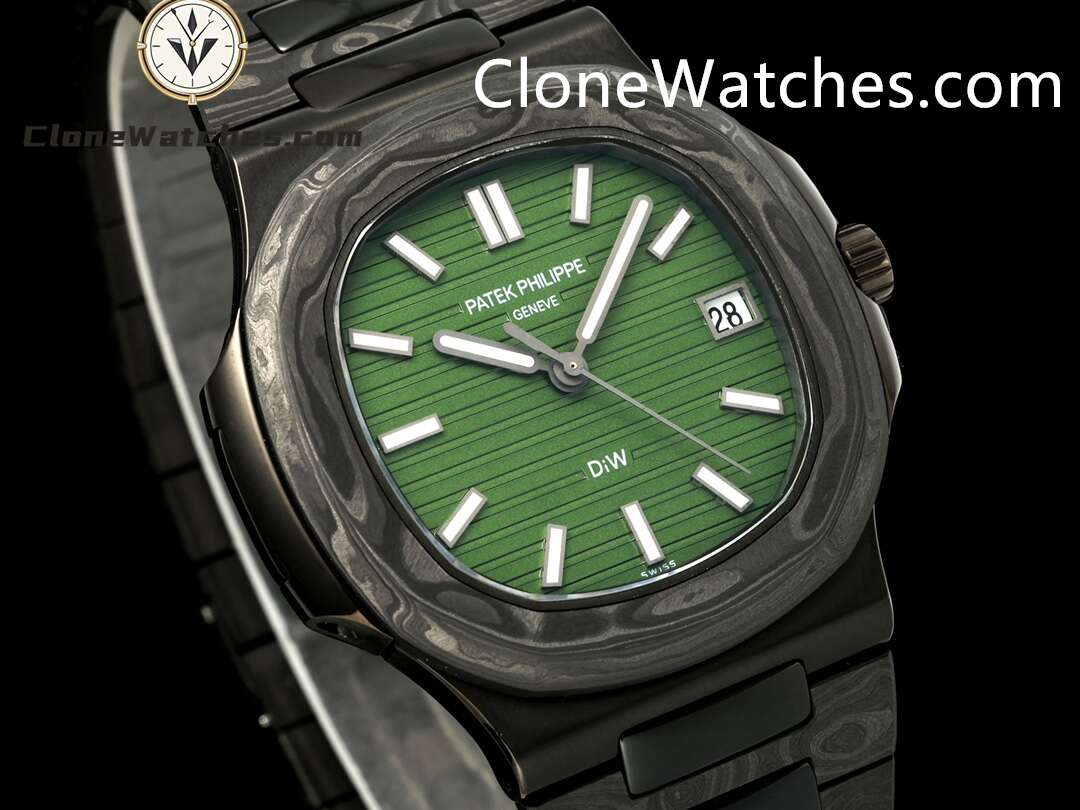 Modified Super Clone Watches 1:1 DiW Patek Philippe Nautilus 5711 BLACK GRAIL KHAKI