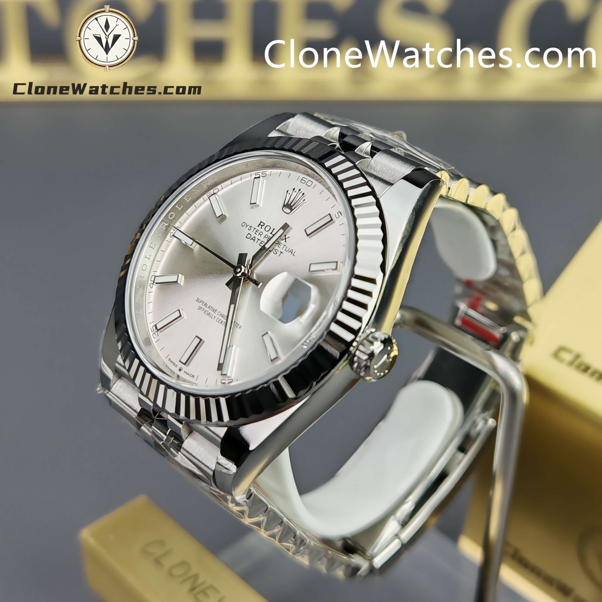 Rolex Super Clone Watches 1:1 DateJust Silver Dial m126334-0004 Jubilee 41MM 3235 Movement