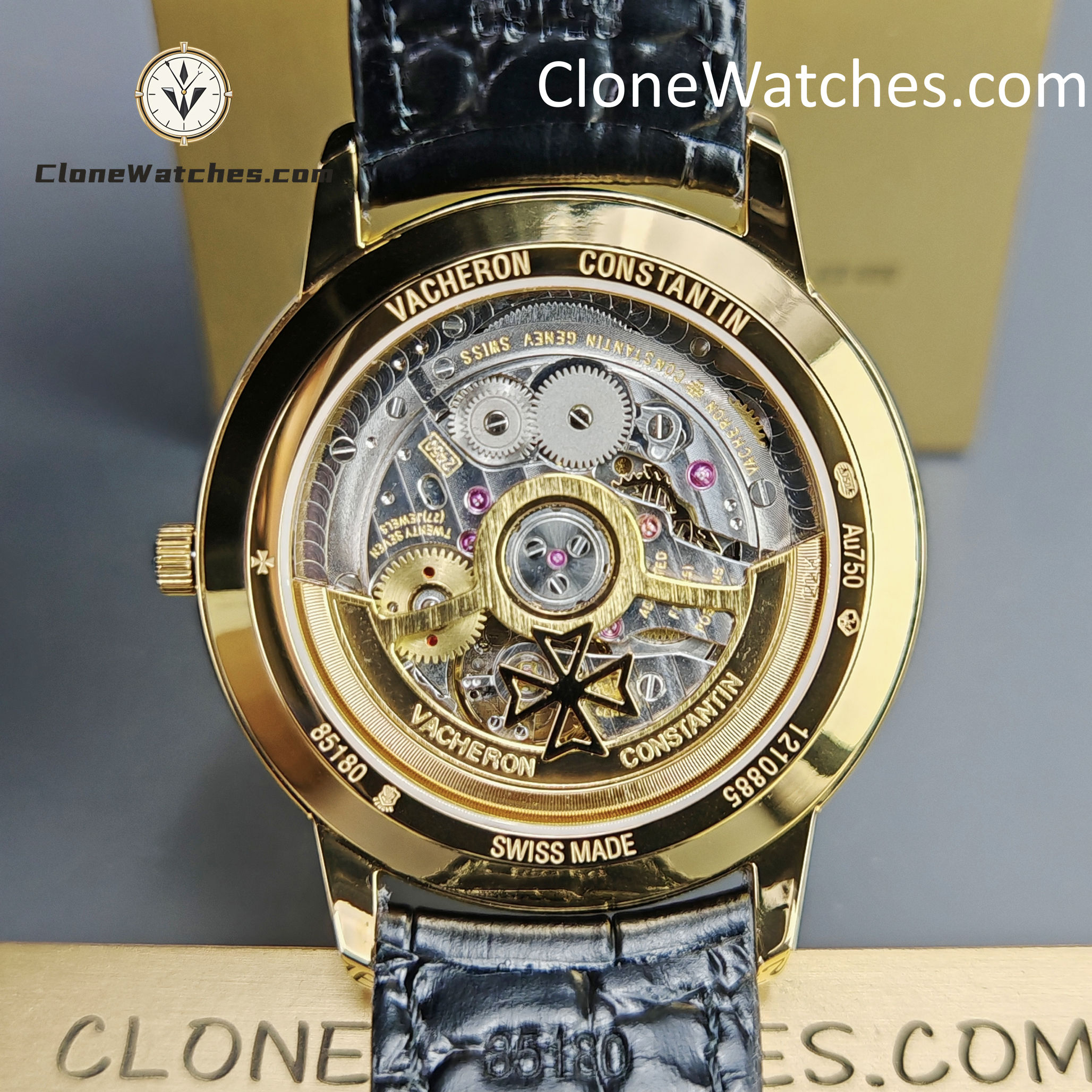 Vacheron Constantin Super Clone Watches 1:1 Patrimony Gold 85180/000J-9231 White Dial