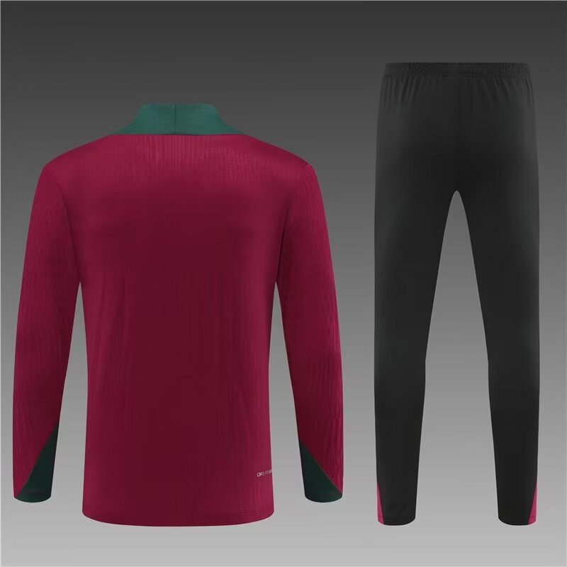 2024/25 Paris half-pull training uniform red 1:1 Thai quality suit