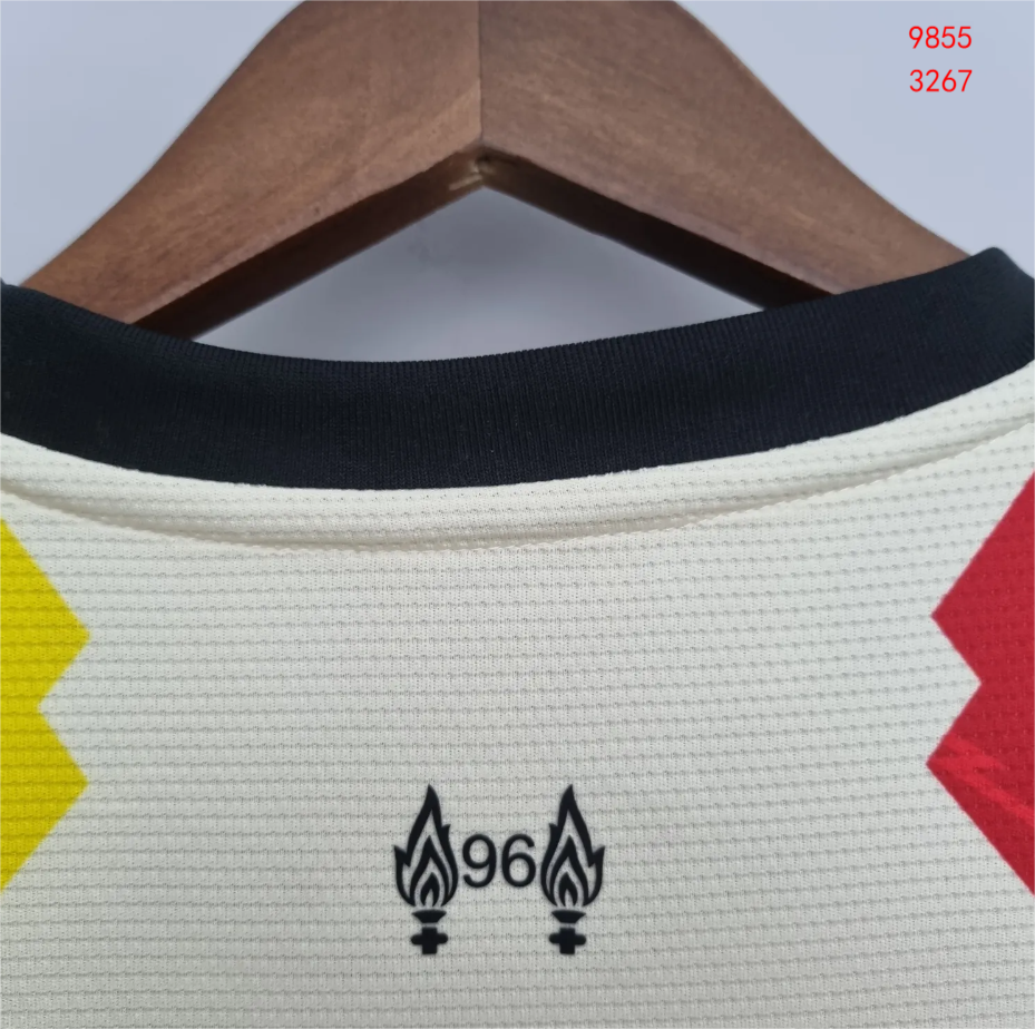 2022/23 Liverpool red and beige fan jersey