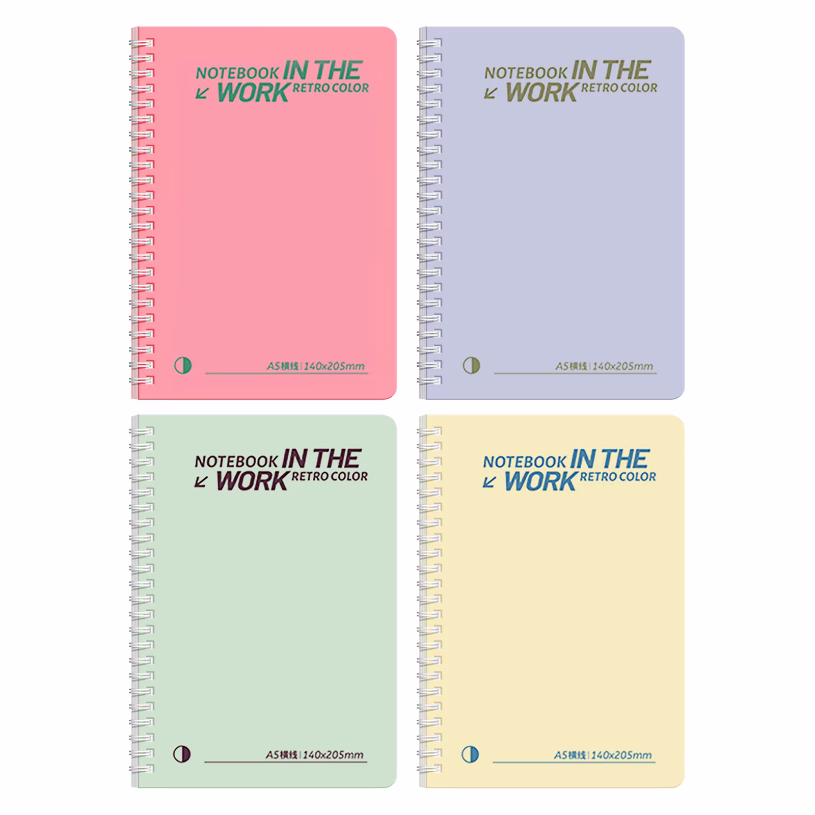 Kilougeis Student Essentials 4Pcs Spiral Notebook 5.5