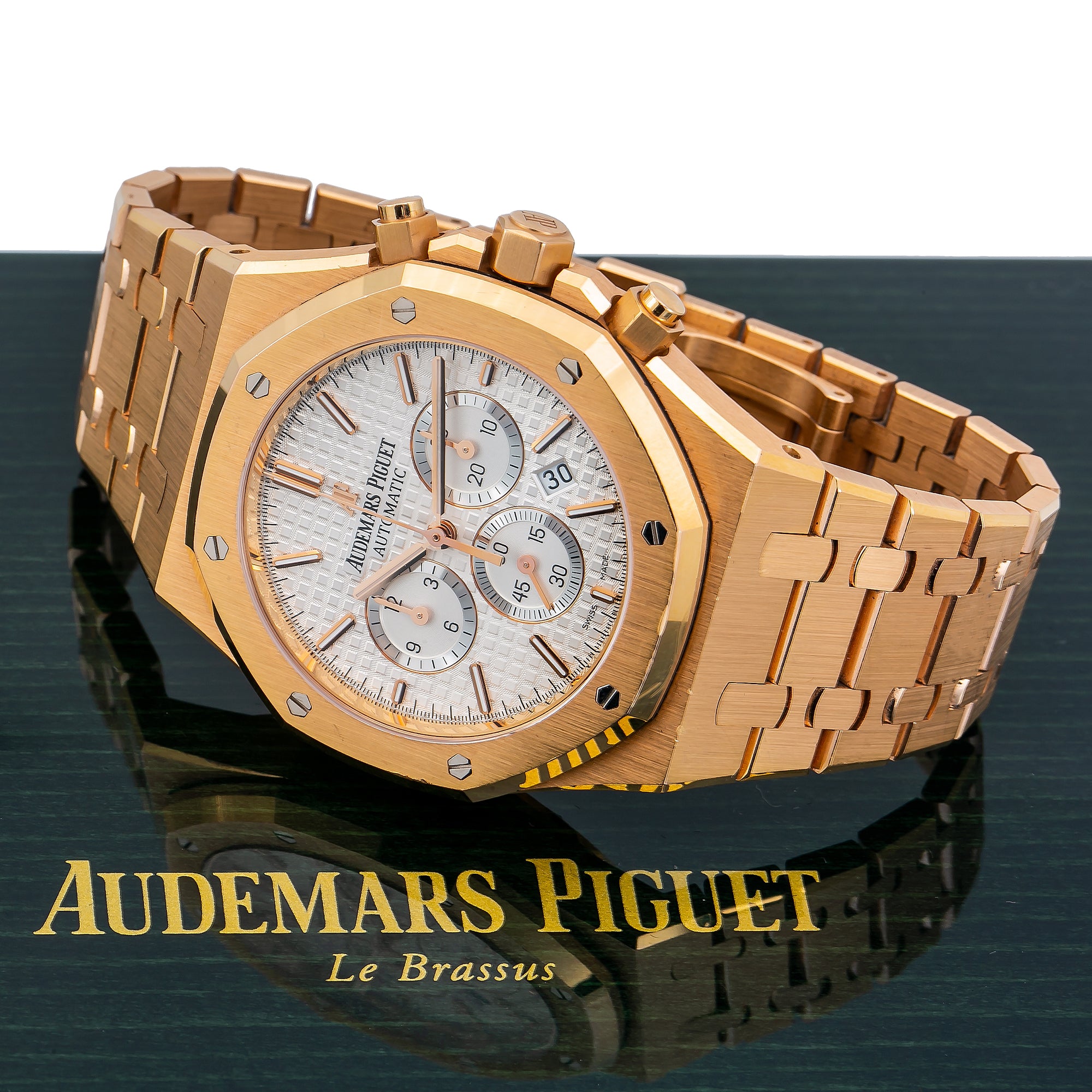 Audemars Piguet Royal Oak Chronograph 26320OR 41MM White Dial With Rose Gold Bracelet