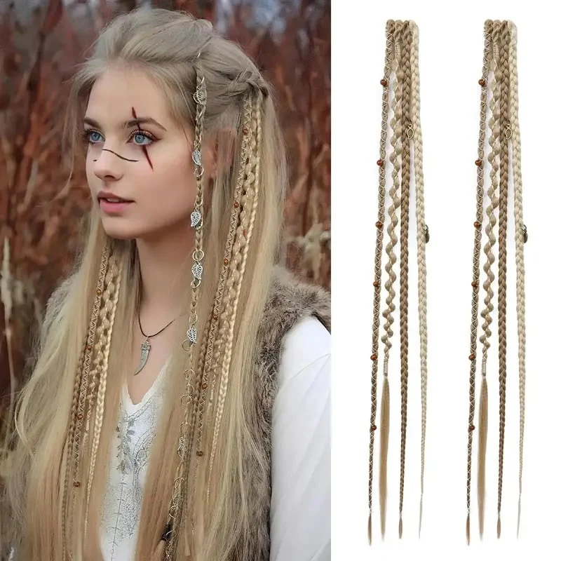 🌿 Boho Beaded Clip-In Braids – Effortless Festival & Everyday Hair Transformation