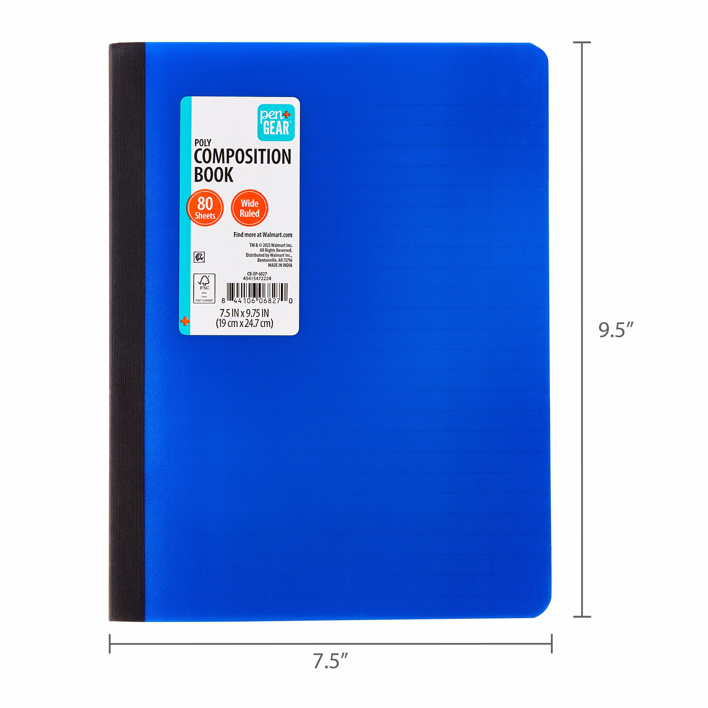 (16 pack) Pen+Gear Wide Ruled Poly Composition Book, 7.5