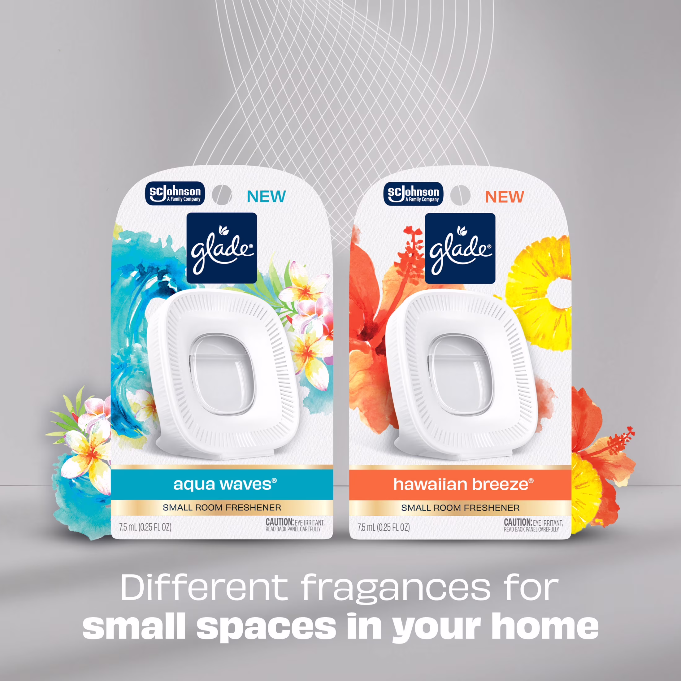 Glade® Small Room Freshener Starter Kit, Aqua Waves, 1 Device + 1 Refill, 0.25 fl oz