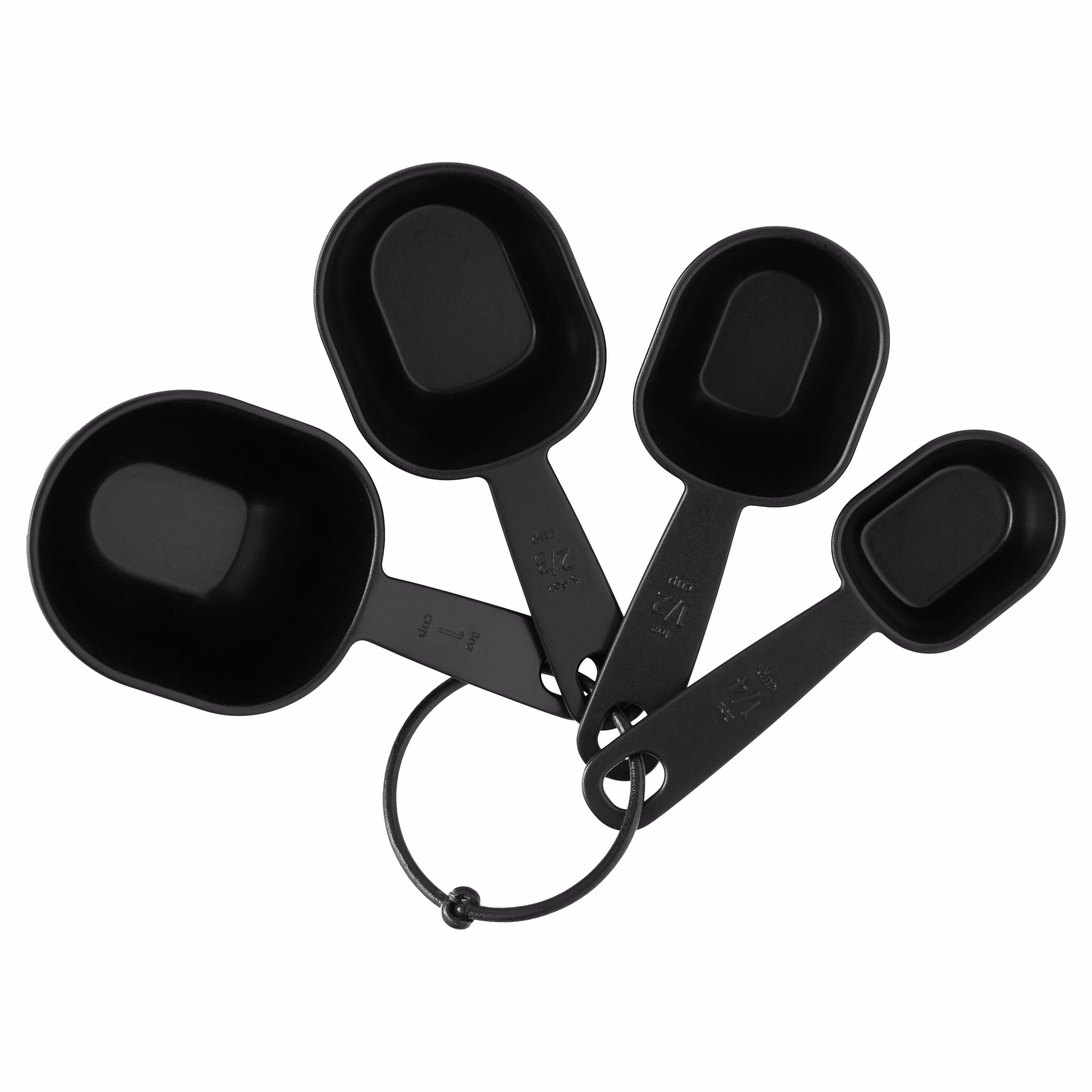 Mainstays 8-Piece Measuring Cup and Spoon Set - Durable, Space Saving Kitchen Essential, Black