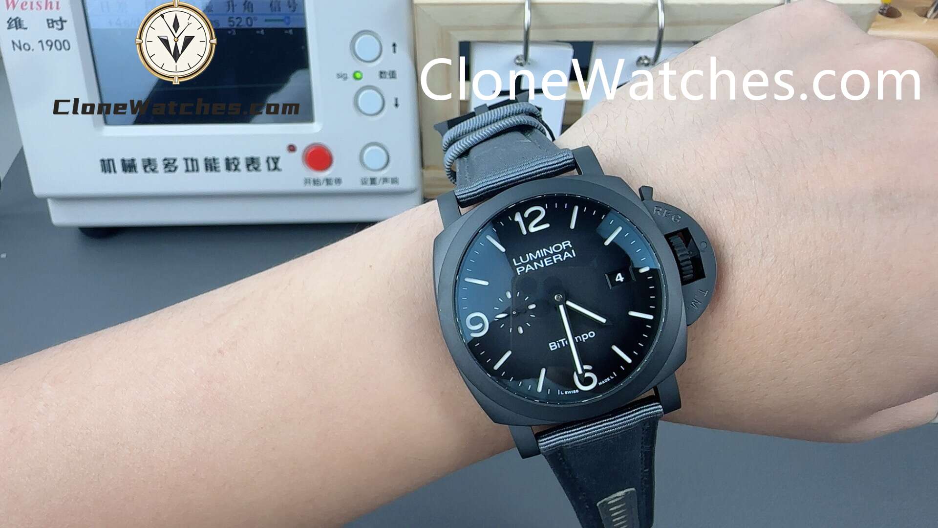 Panerai Super Clone Watches 1:1 Luminor BiTempo Titanium DLC – New York PAM01467 44mm