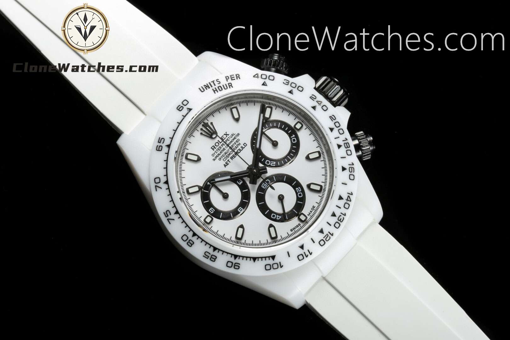 Modified Super Clone Watches 1:1 AET Rolex Daytona ceramic White Classic