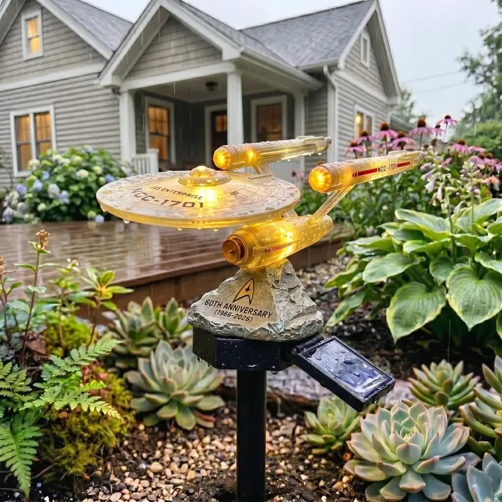 60th Anniversary Enterprise NCC-1701 Solar Garden Light