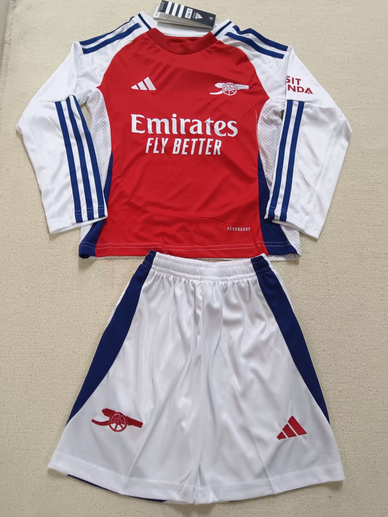 2024/25 Arsenal Home Long Sleeve Shirt - Kids Clothing
