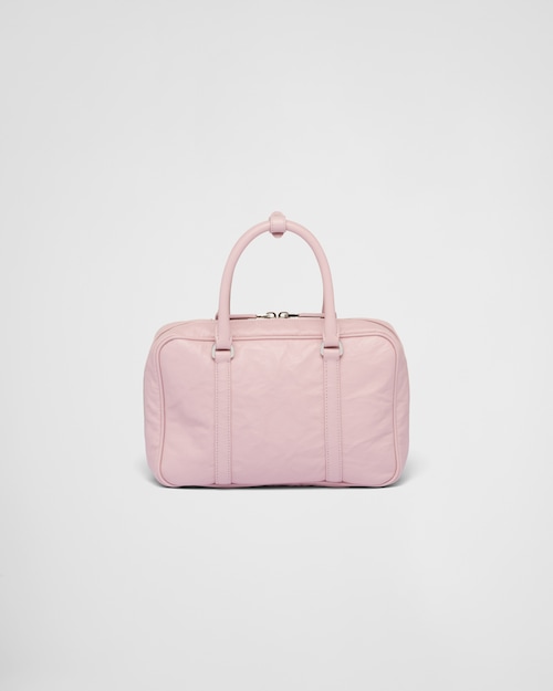 Prada Medium antique nappa leather top handle bag - Alabaster Pink