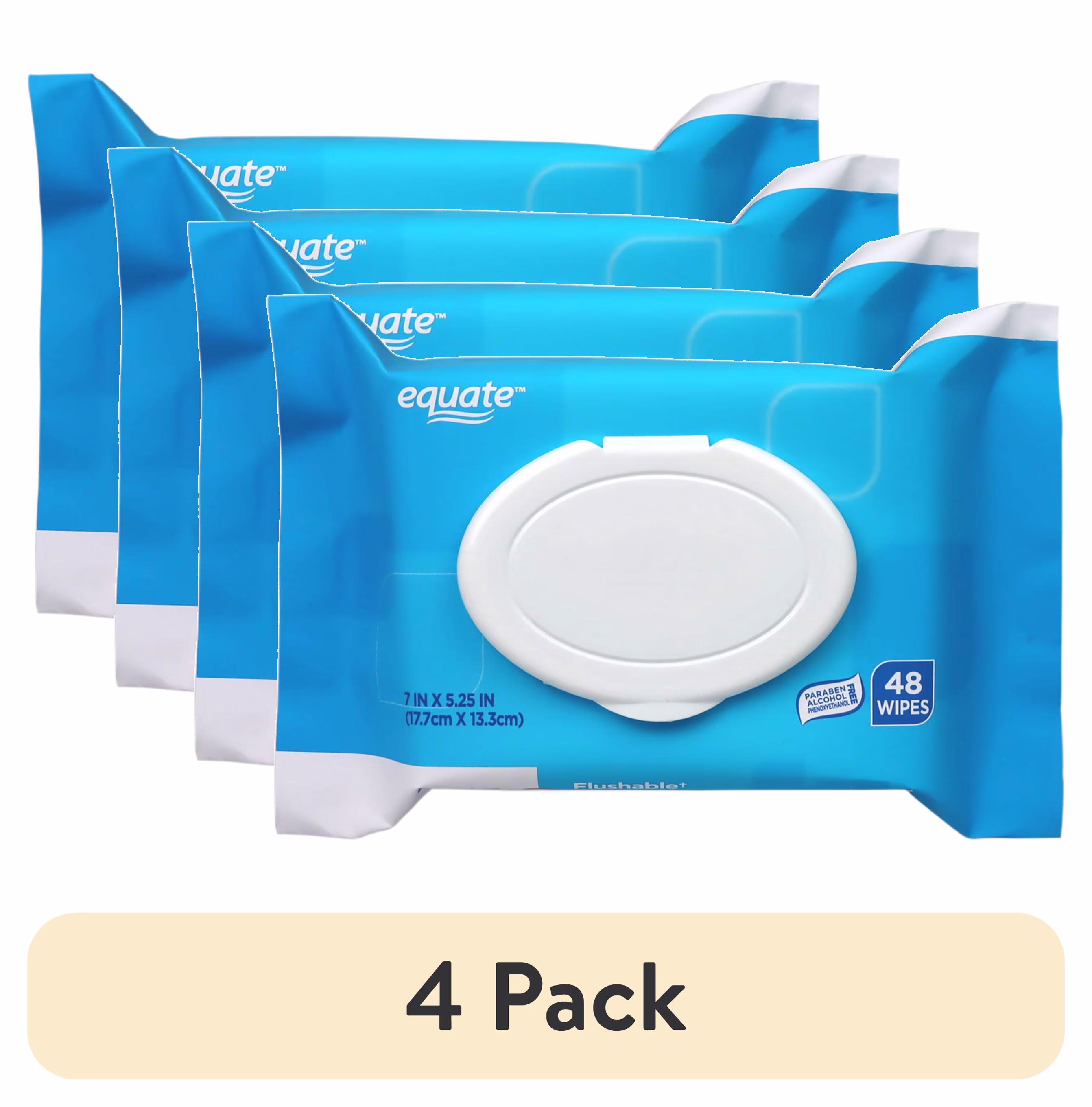 Equate Flushable Wet Wipes, Fresh Scent, 48 Wipes