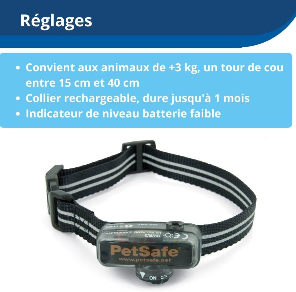 Clôture anti fugue petit chien collier étanche sangle réfléchissante installation facile