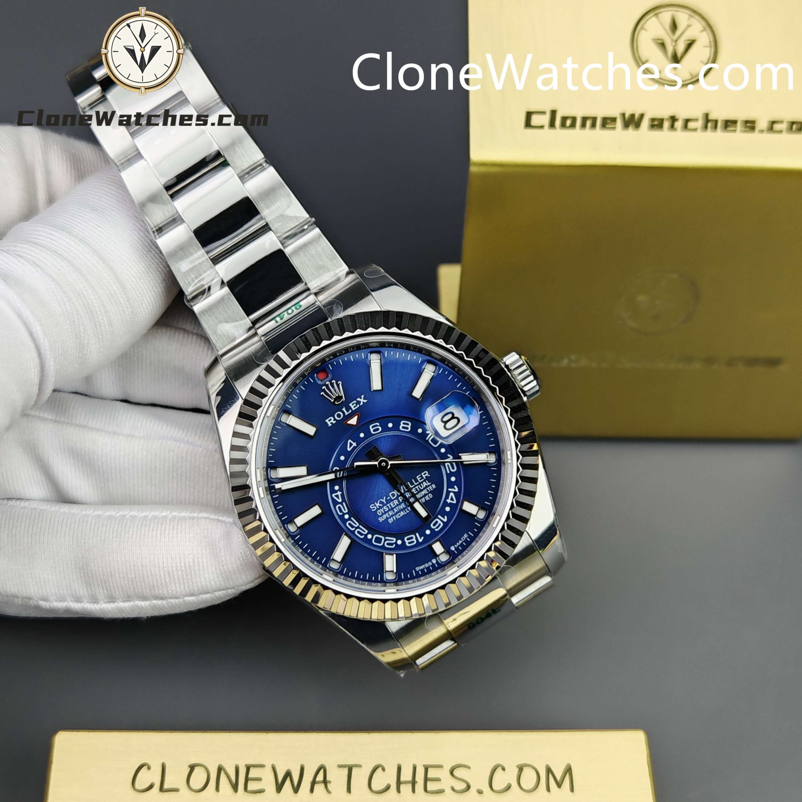 Rolex Super Clone Watches 1:1 Sky Dweller Blue Dial Oyster M336934 0005 Movement