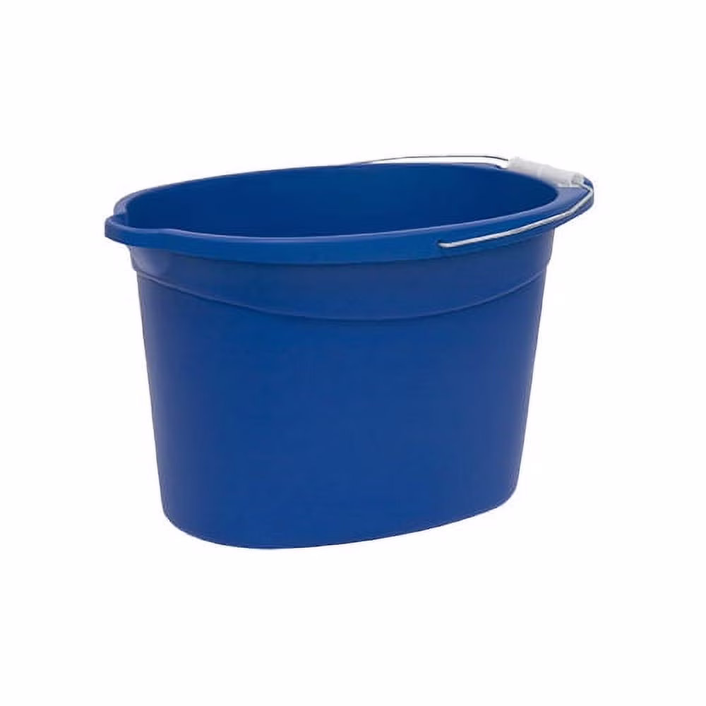 Auto Drive Plastic 12-Quart Oval Bucket, Blue