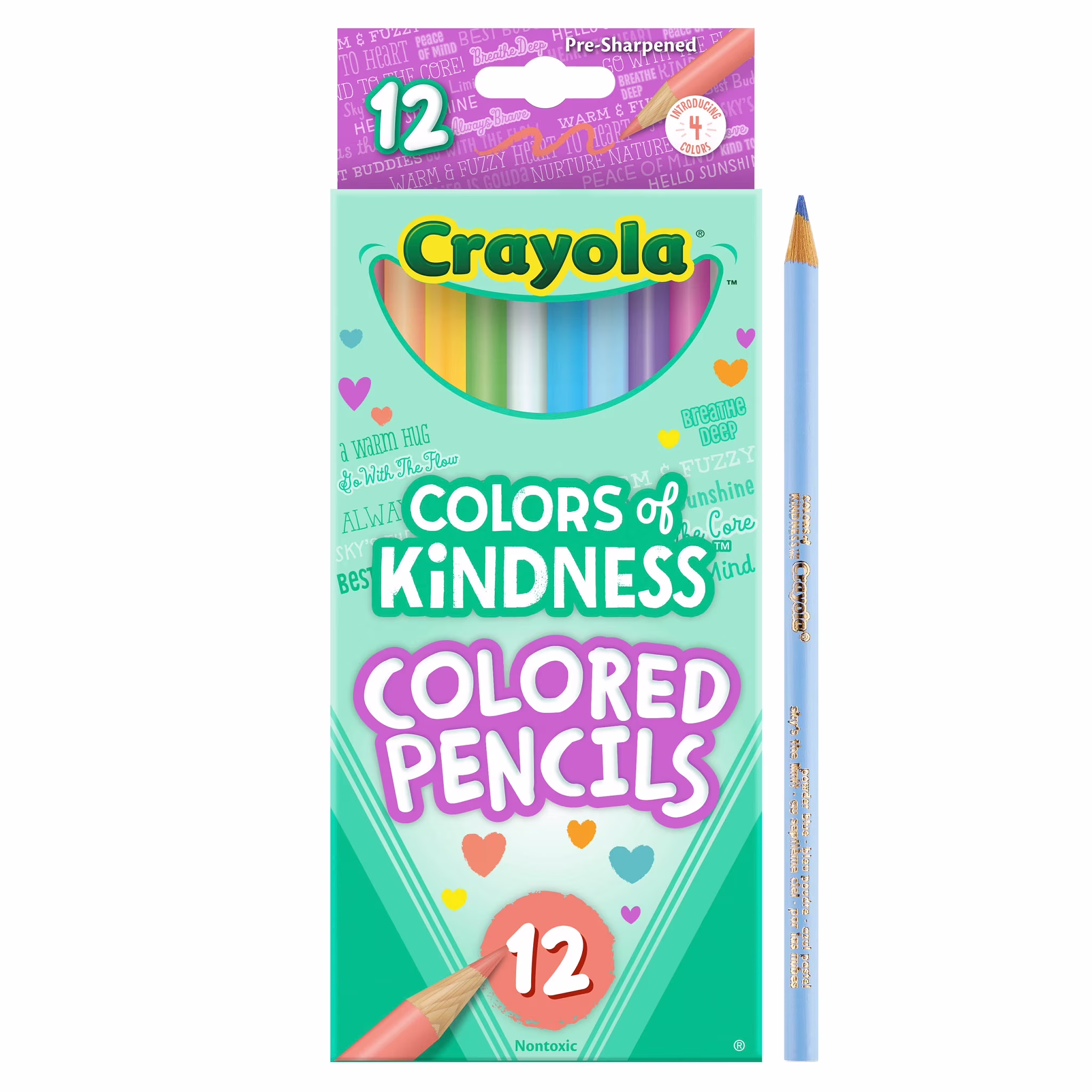 Crayola Colors of Kindness Colored Pencils, School Supplies, 12 Ct, Beginner Child