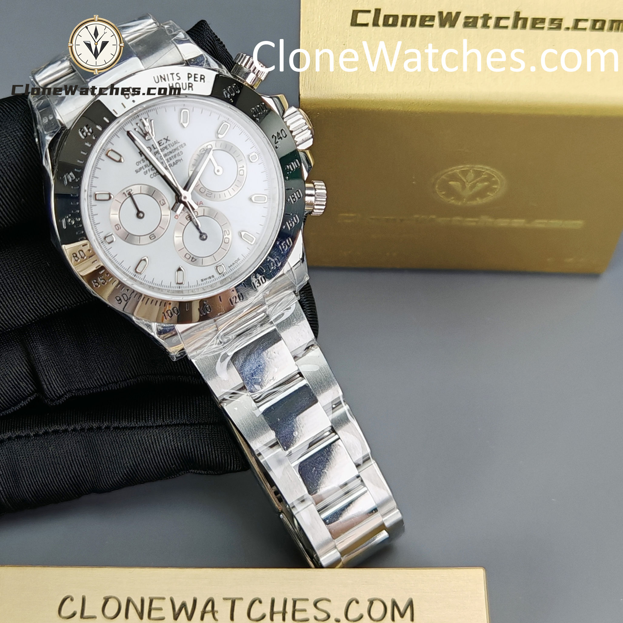 Rolex Super Clone Watches 1:1 Daytona White Dial M116520-78590 4130 Movement